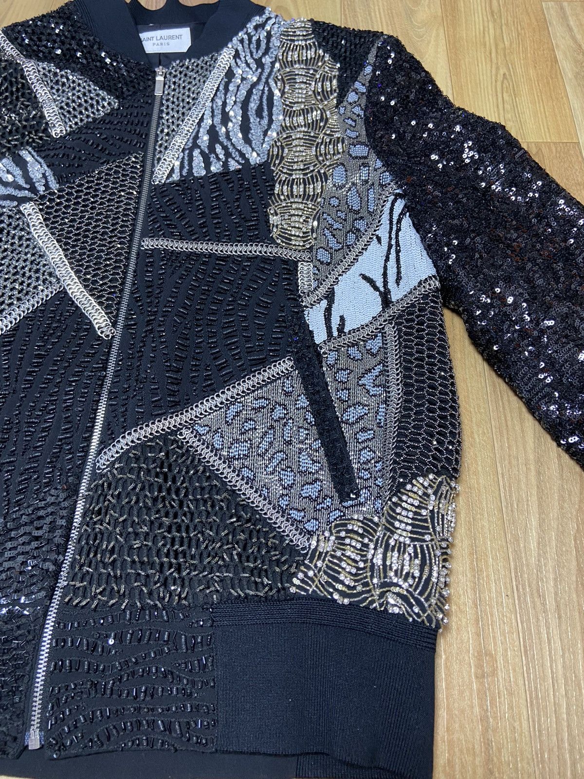 Saint Laurent Paris 1/? 46 Saint Laurent Patchwork sequin bomber jacket Size US M / EU 48-50 / 2 - 4 Thumbnail