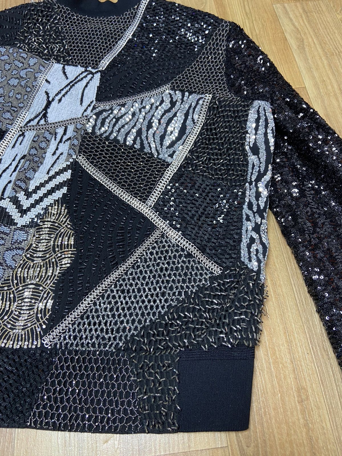 Saint Laurent Paris 1/? 46 Saint Laurent Patchwork sequin bomber jacket Size US M / EU 48-50 / 2 - 8 Thumbnail