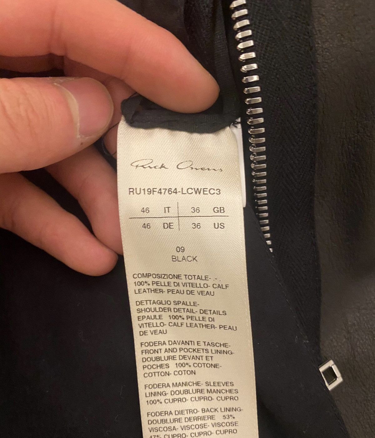 Rick Owens Rick Owens ro 19fw Larry leather jacket Size US S / EU 44-46 / 1 - 4 Thumbnail