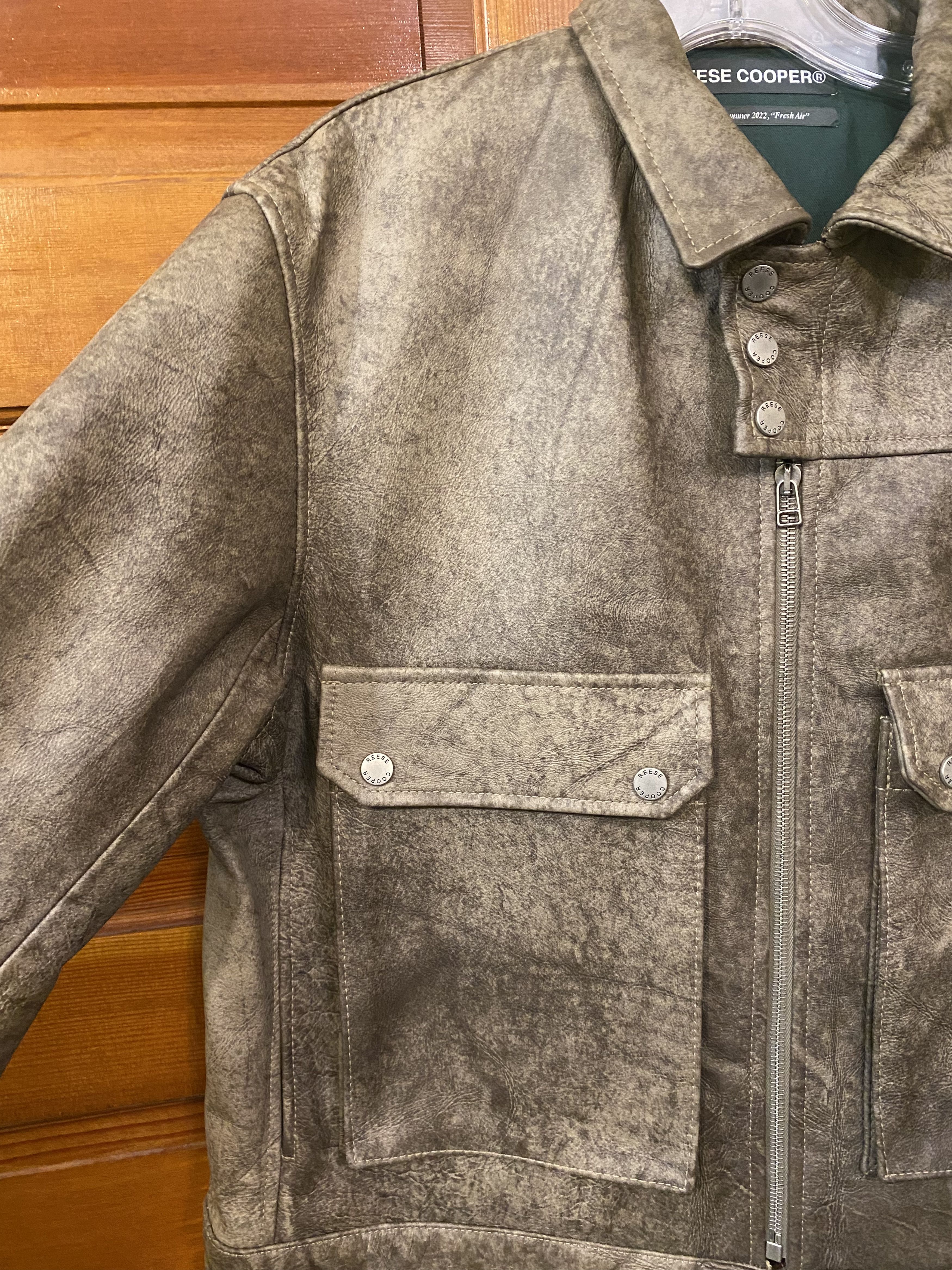 Reese Cooper RCI COMPASS LEATHER CARGO JACKET Size US L / EU 52-54 / 3 - 5 Thumbnail