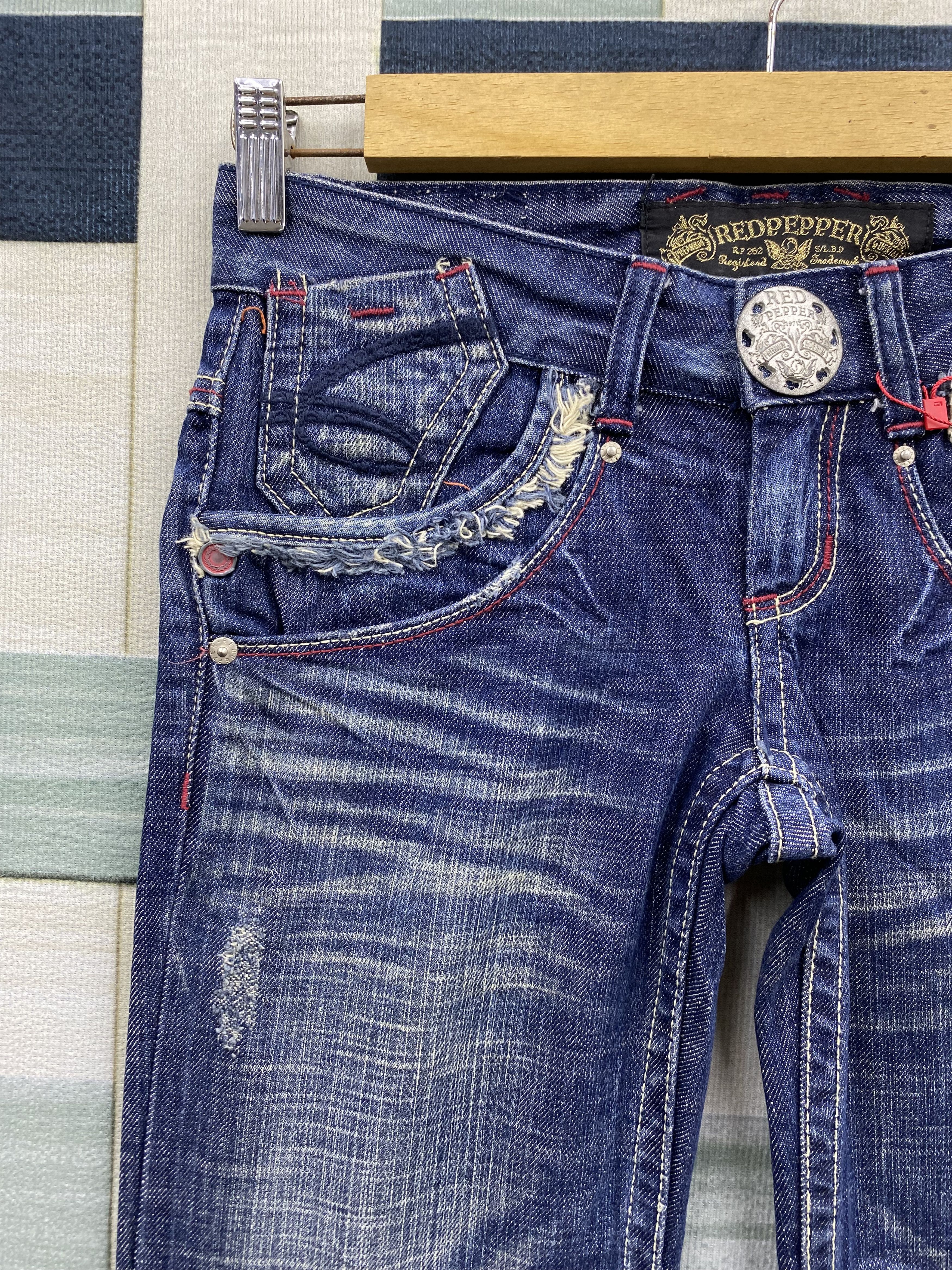Japanese Brand Japanese Brand Red Pepper Wide Leg Denim Jean Size 29" - 5 Thumbnail