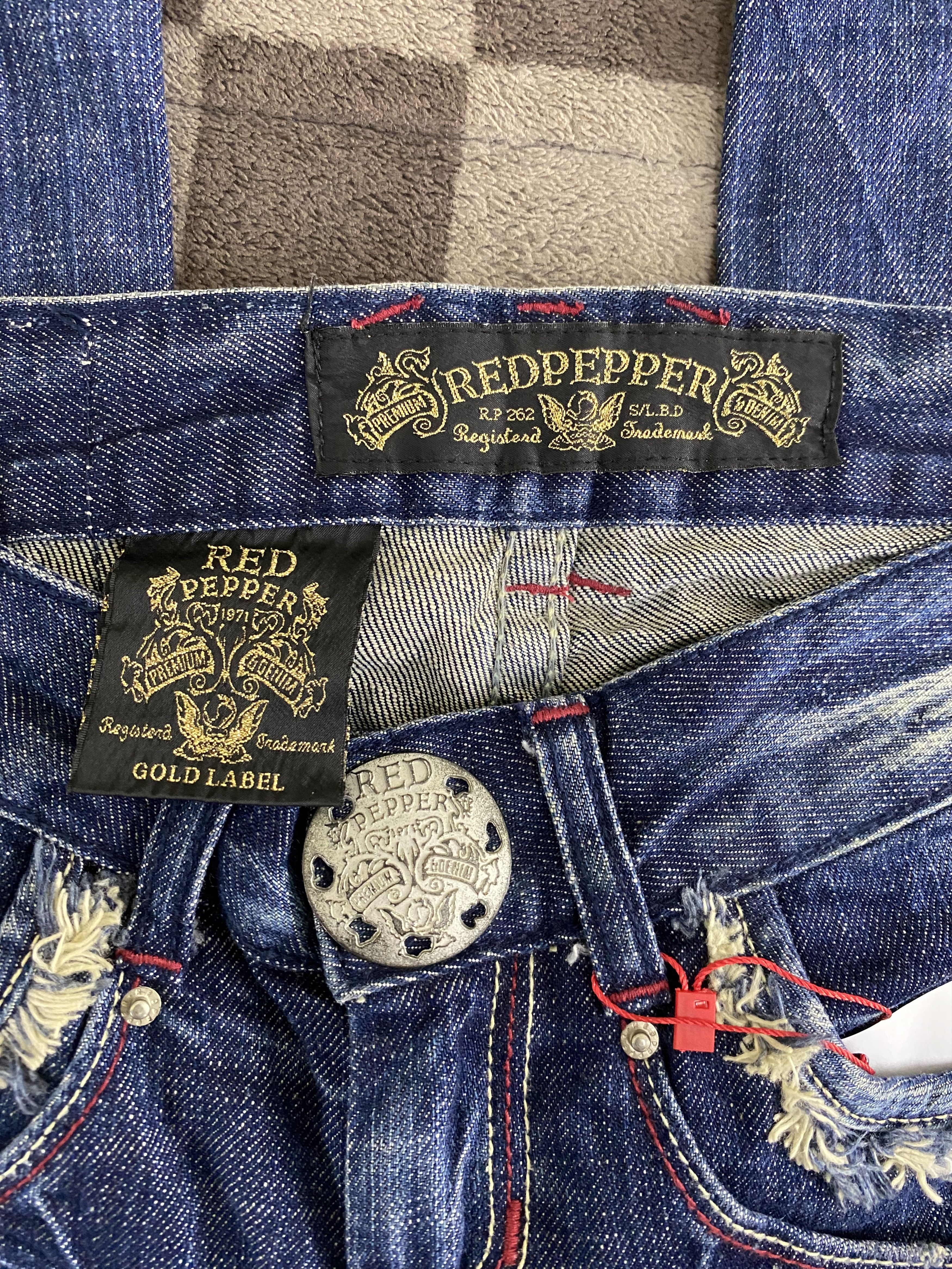 Japanese Brand Japanese Brand Red Pepper Wide Leg Denim Jean Size 29" - 16 Thumbnail