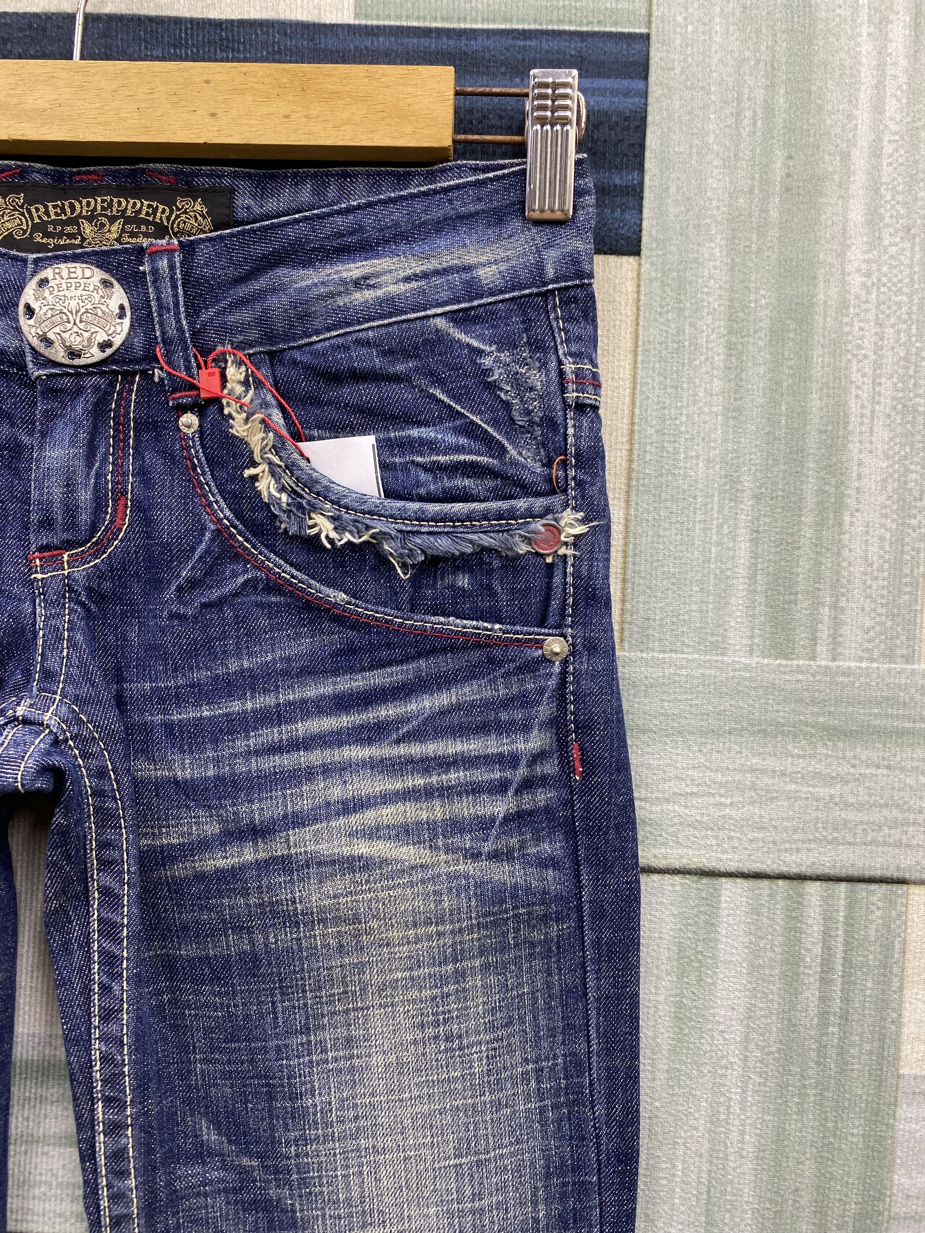 Japanese Brand Japanese Brand Red Pepper Wide Leg Denim Jean Size 29" - 6 Thumbnail