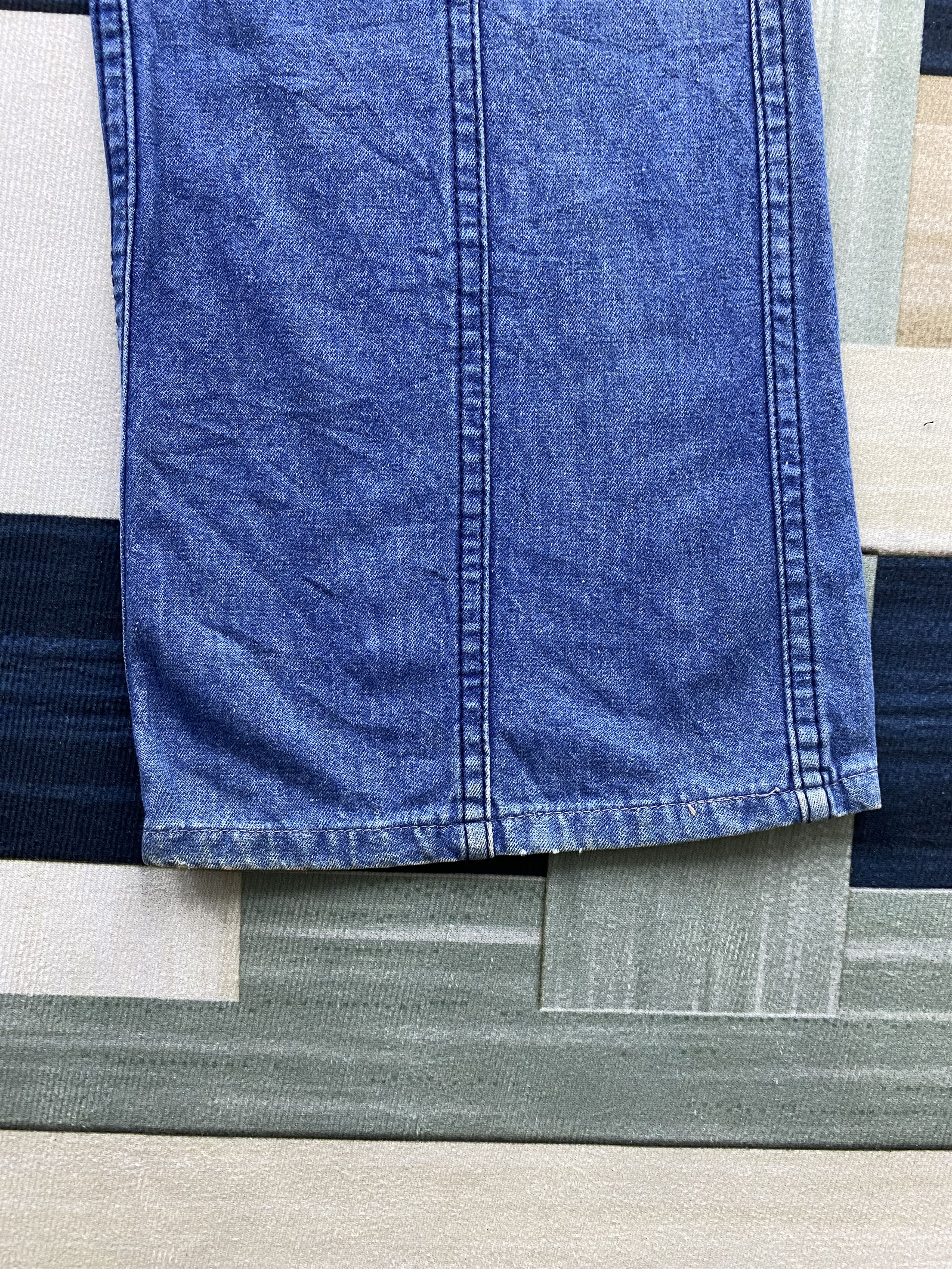 Japanese Brand Vintage 80's Love Inn Fade Blue Flare Bell Bottom Denim Jean Size 24" / US 00 / IT 34 - 10 Thumbnail
