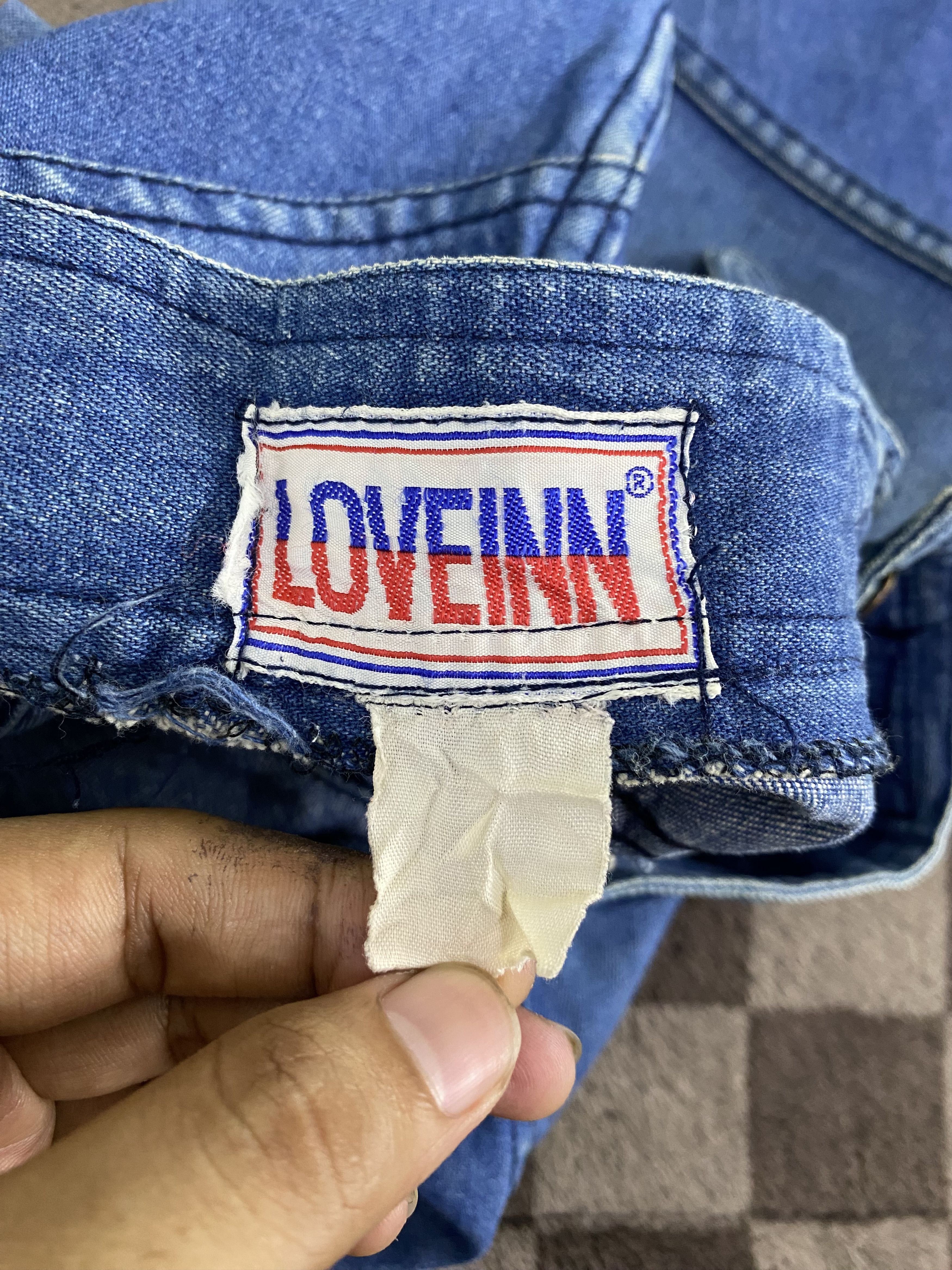Japanese Brand Vintage 80's Love Inn Fade Blue Flare Bell Bottom Denim Jean Size 24" / US 00 / IT 34 - 20 Thumbnail