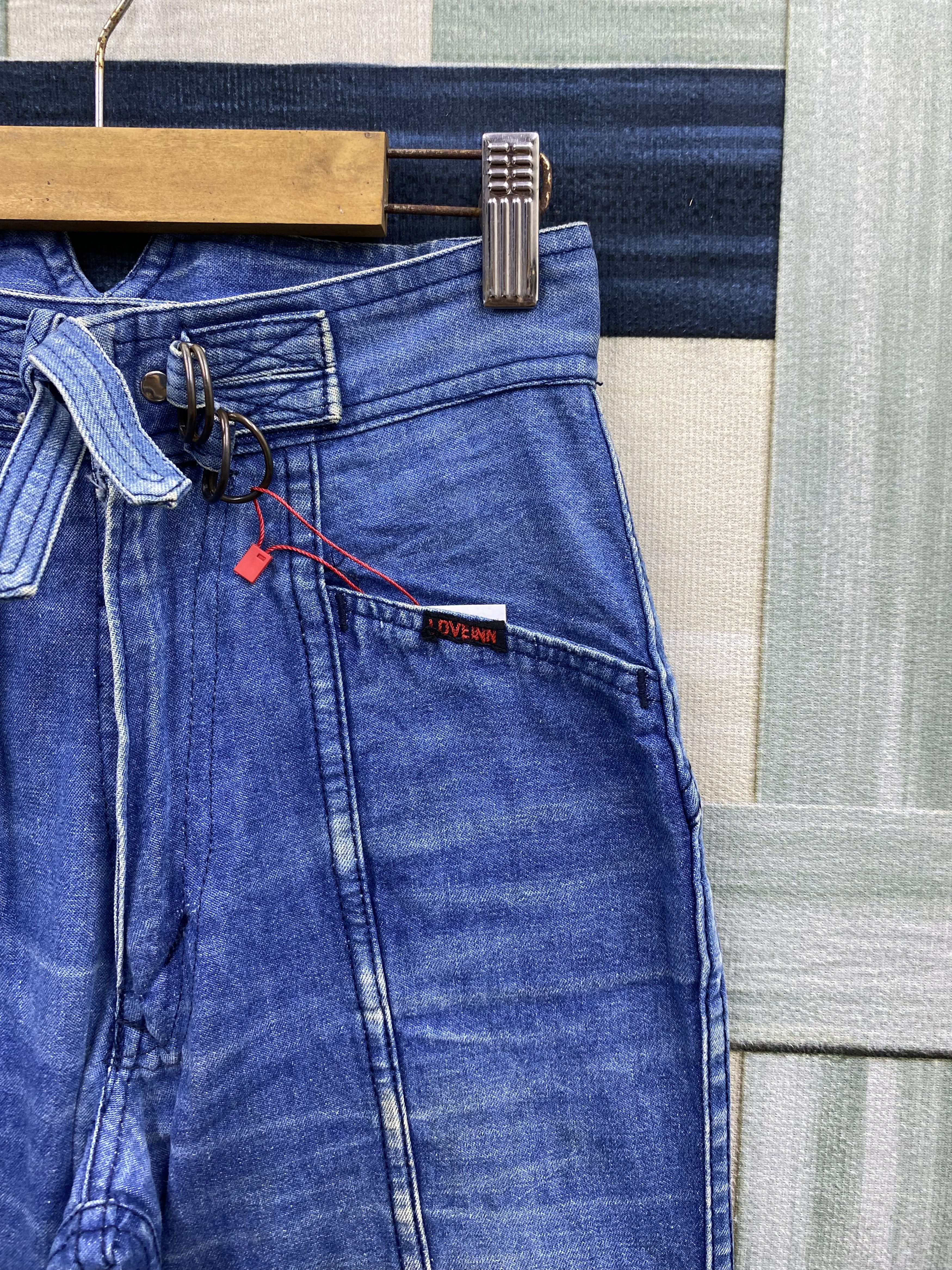Japanese Brand Vintage 80's Love Inn Fade Blue Flare Bell Bottom Denim Jean Size 24" / US 00 / IT 34 - 17 Thumbnail