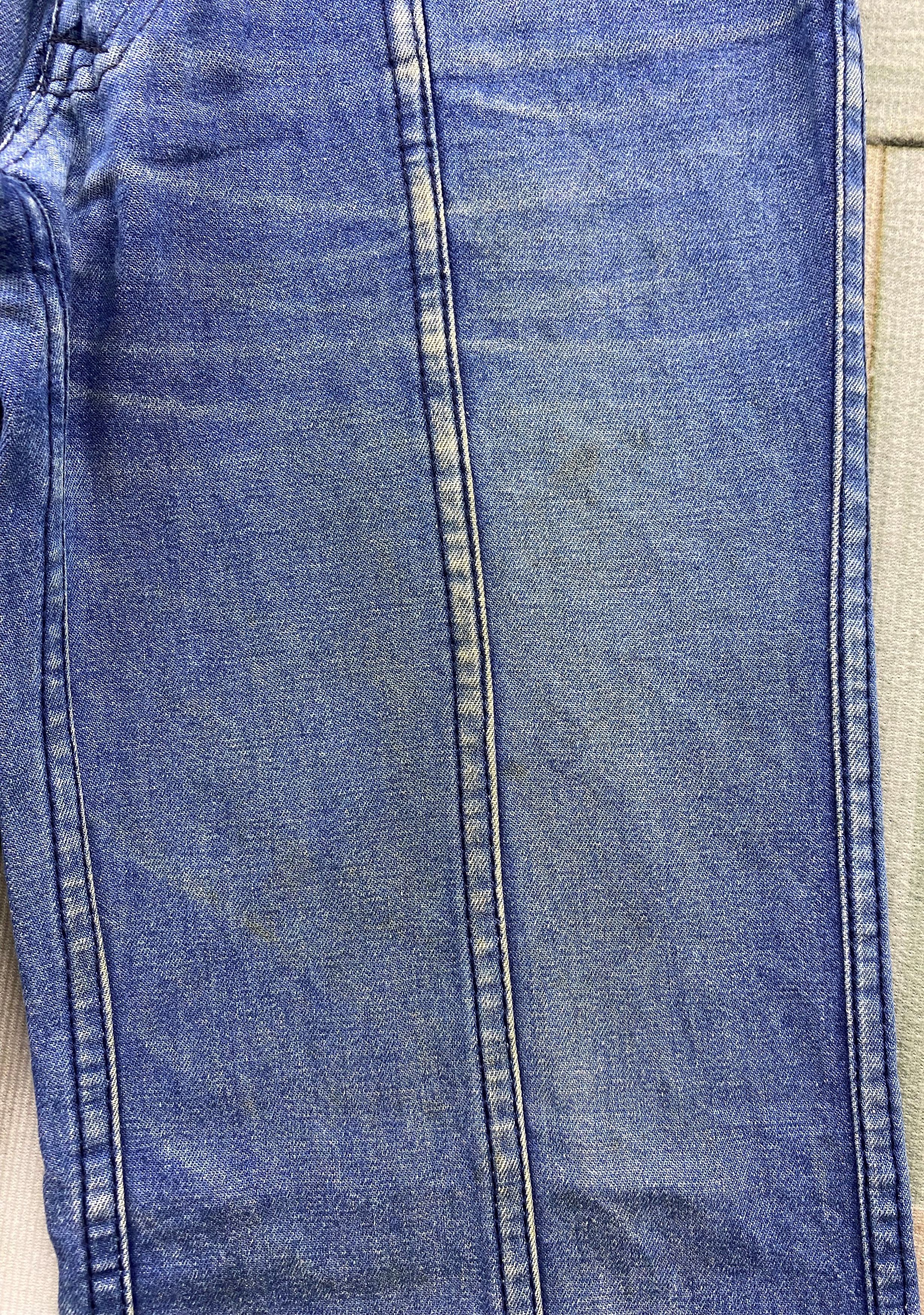 Japanese Brand Vintage 80's Love Inn Fade Blue Flare Bell Bottom Denim Jean Size 24" / US 00 / IT 34 - 13 Thumbnail