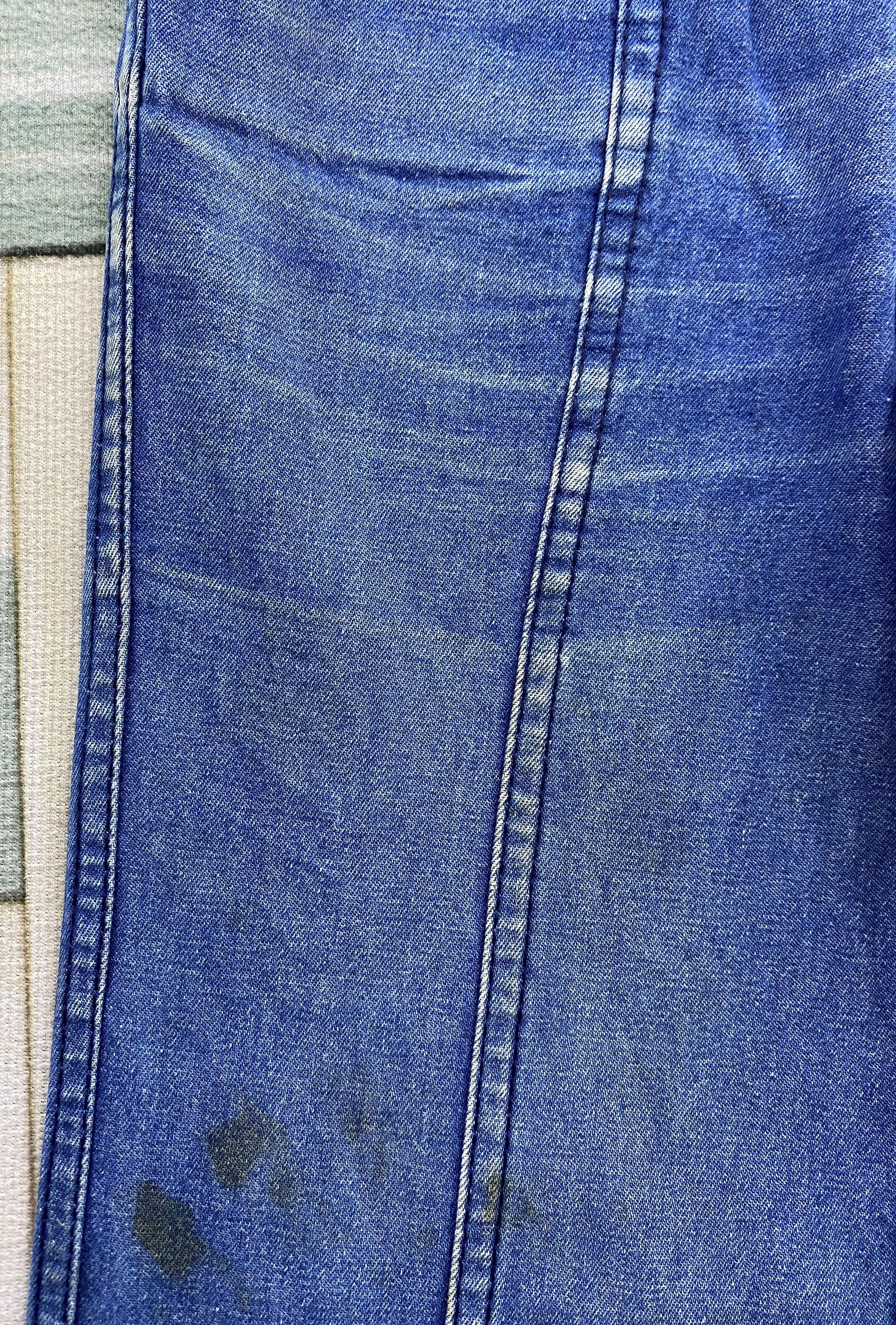 Japanese Brand Vintage 80's Love Inn Fade Blue Flare Bell Bottom Denim Jean Size 24" / US 00 / IT 34 - 14 Thumbnail