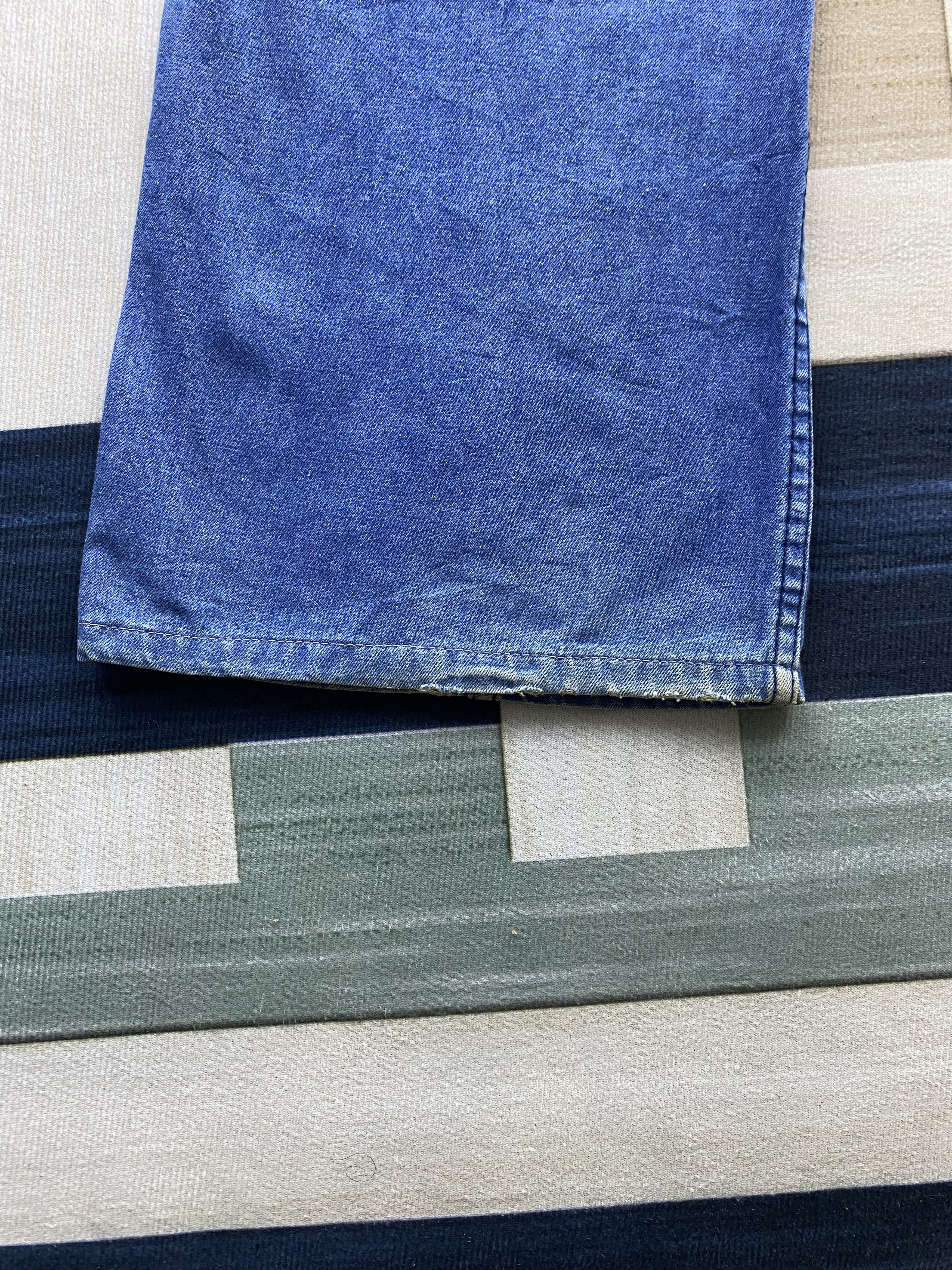 Japanese Brand Vintage 80's Love Inn Fade Blue Flare Bell Bottom Denim Jean Size 24" / US 00 / IT 34 - 16 Thumbnail