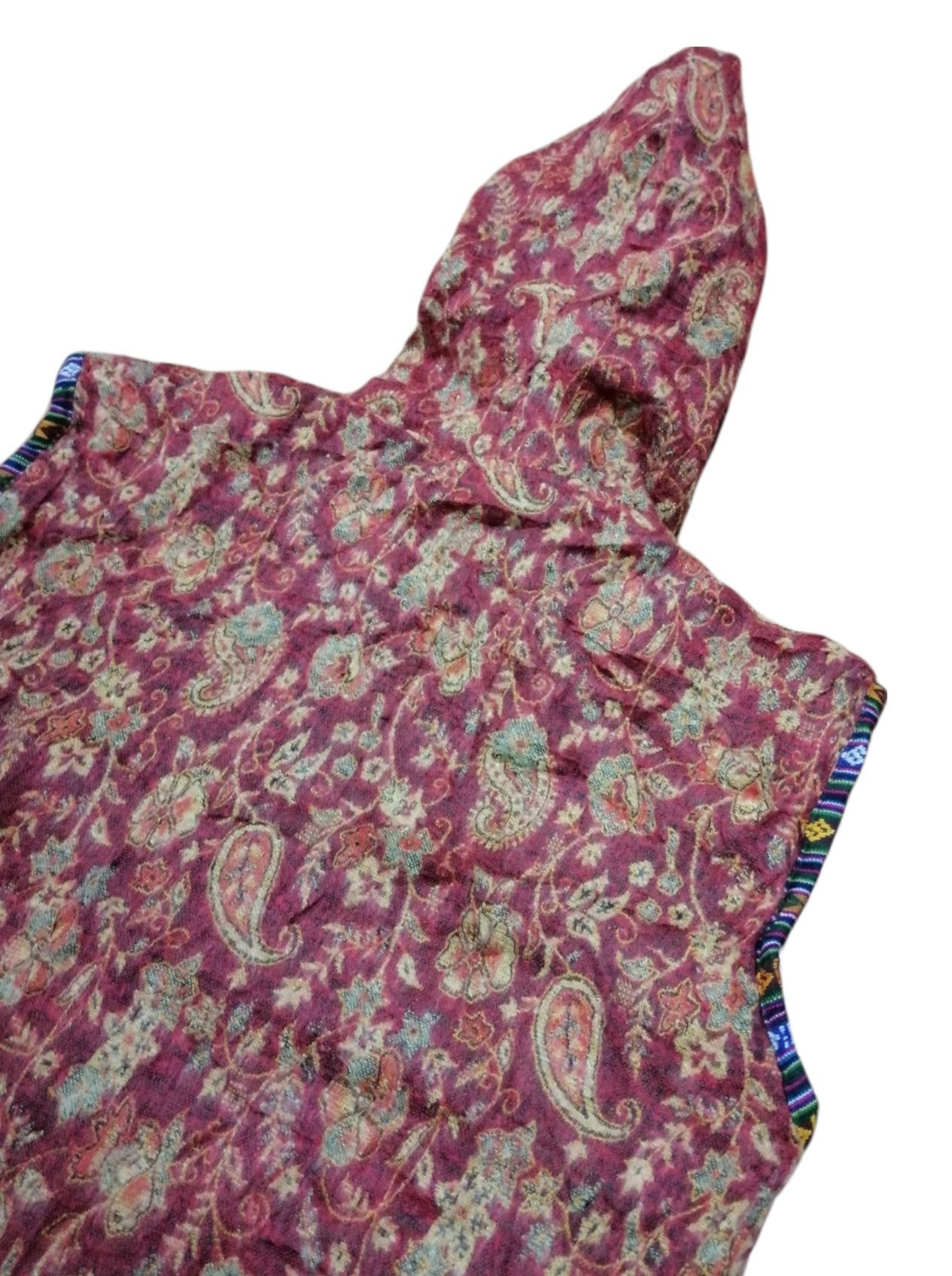 Japanese Brand Vintage Ethnic Labels Sleeveless Hoodie Jacket Size US S / EU 44-46 / 1 - 7 Thumbnail