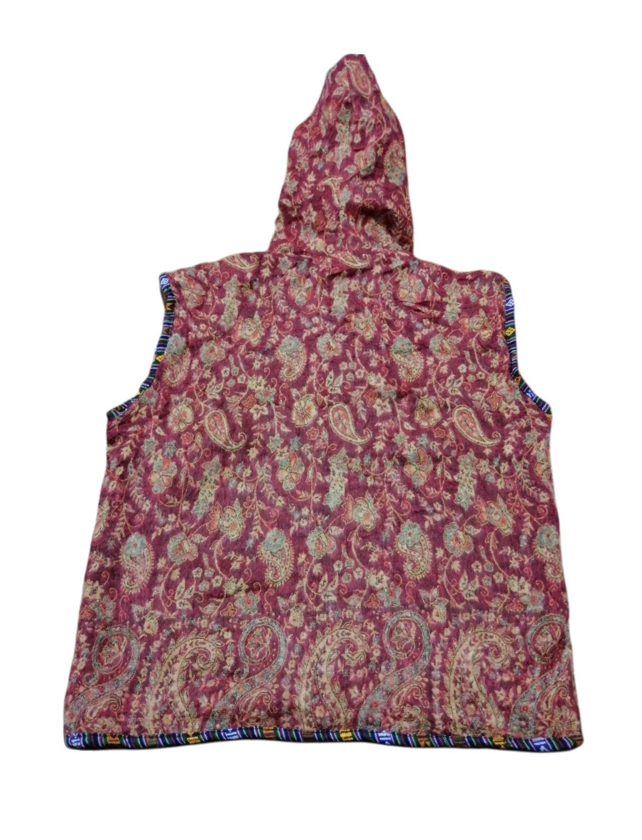 Japanese Brand Vintage Ethnic Labels Sleeveless Hoodie Jacket Size US S / EU 44-46 / 1 - 6 Thumbnail