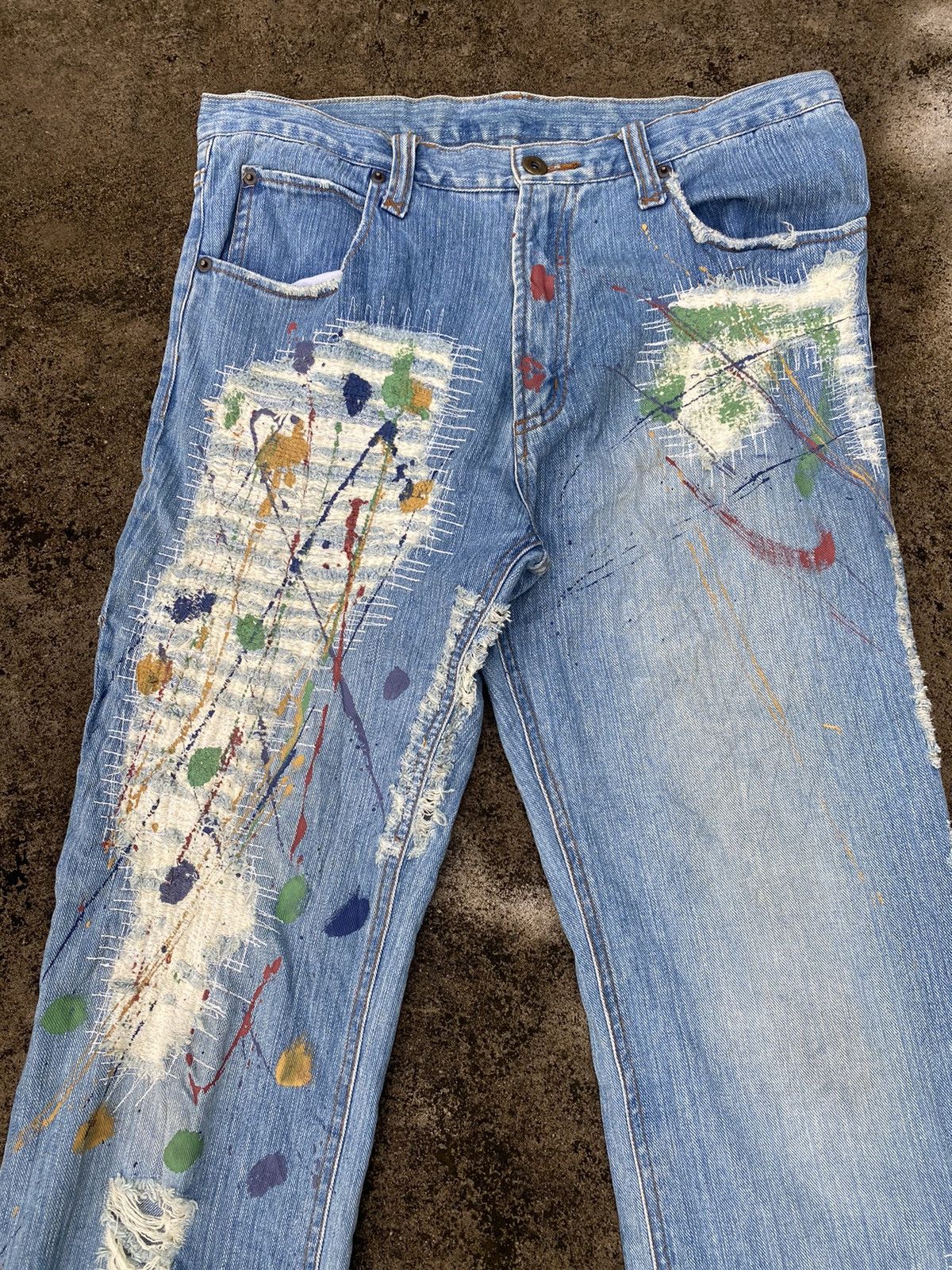 20471120 🖤BLACKFRIDAY🖤Japanese Unknown Denim Painted Like Kapital Size US 30 / EU 46 - 2 Thumbnail