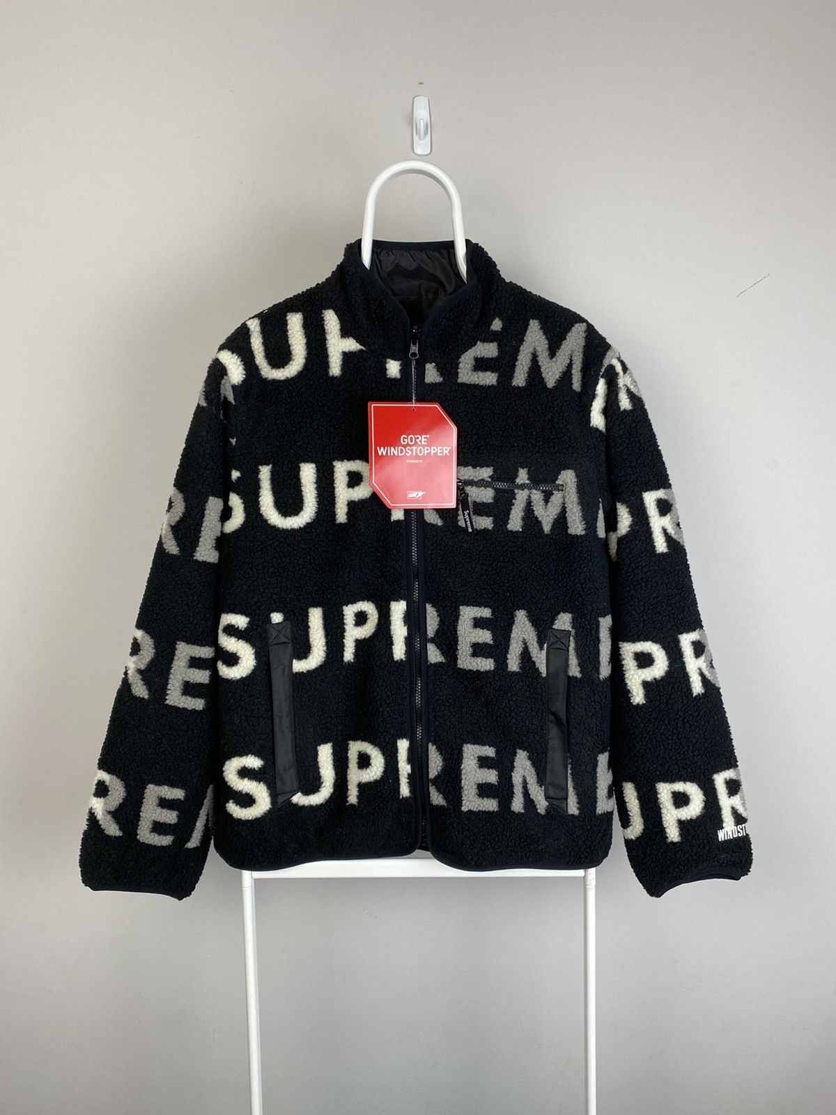 Supreme  Supreme Goretex Reversible Fleece Repeat Jacket Black