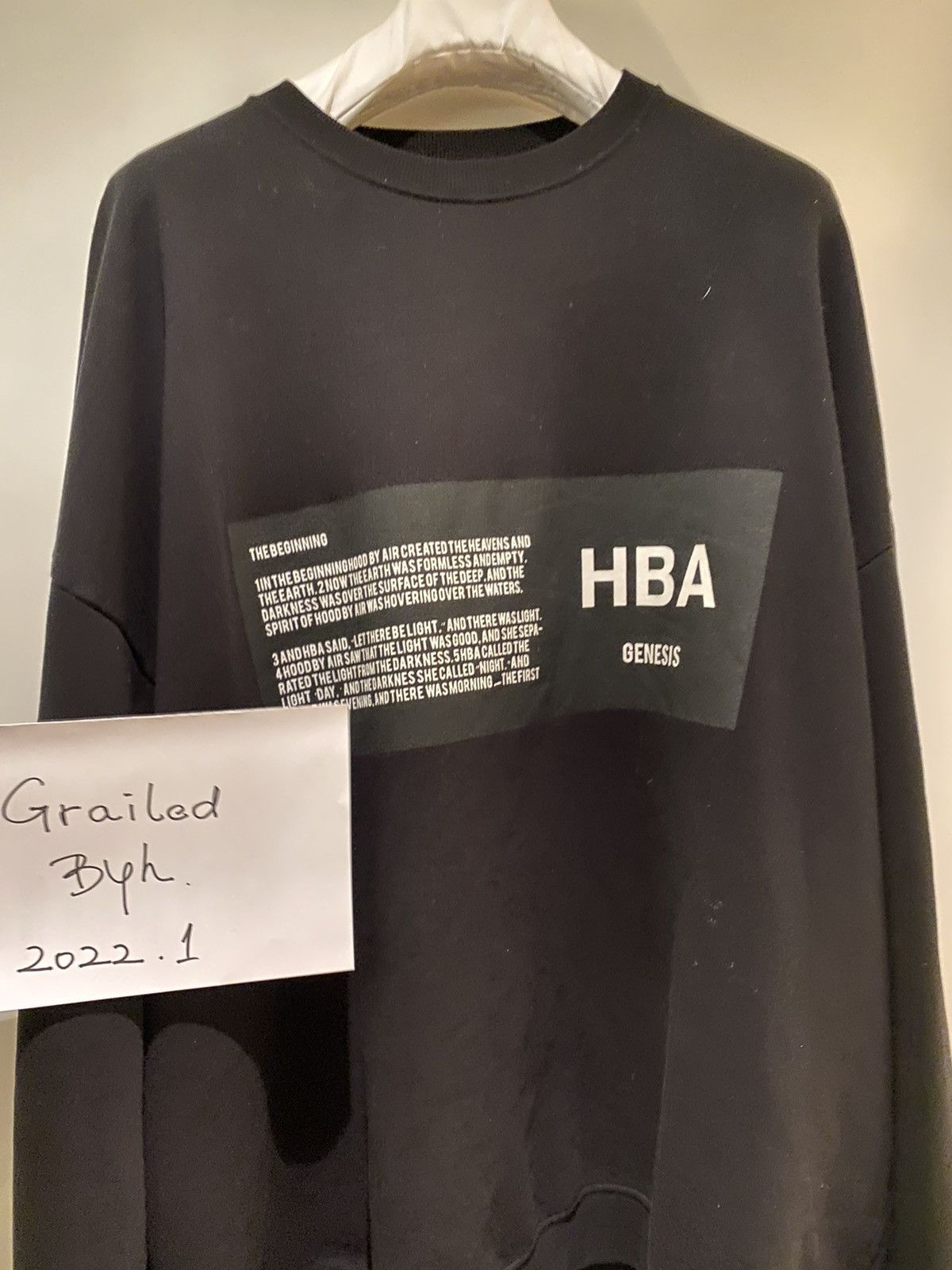 Hood By Air ss2021 Logo long sleeves oversized sweatshirt black Size US XL / EU 56 / 4 - 6 Thumbnail
