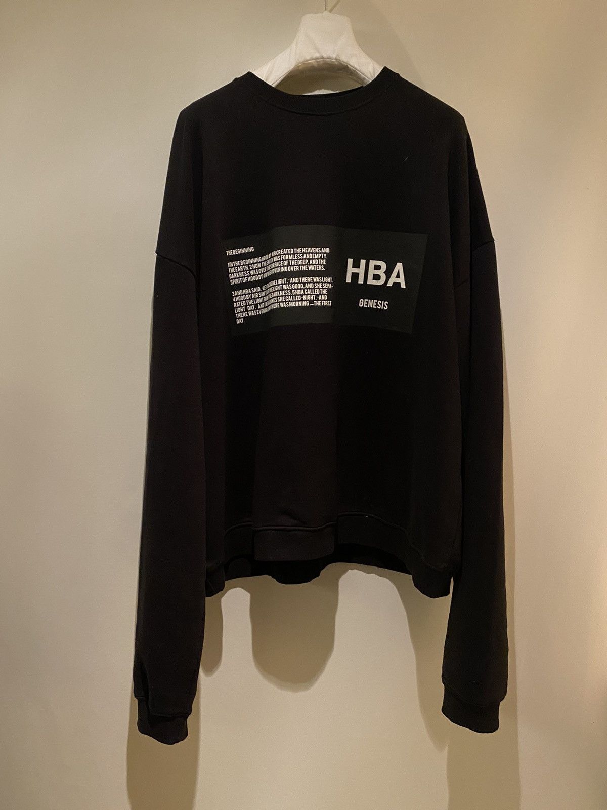 Hood By Air ss2021 Logo long sleeves oversized sweatshirt black Size US XL / EU 56 / 4 - 1 Thumbnail