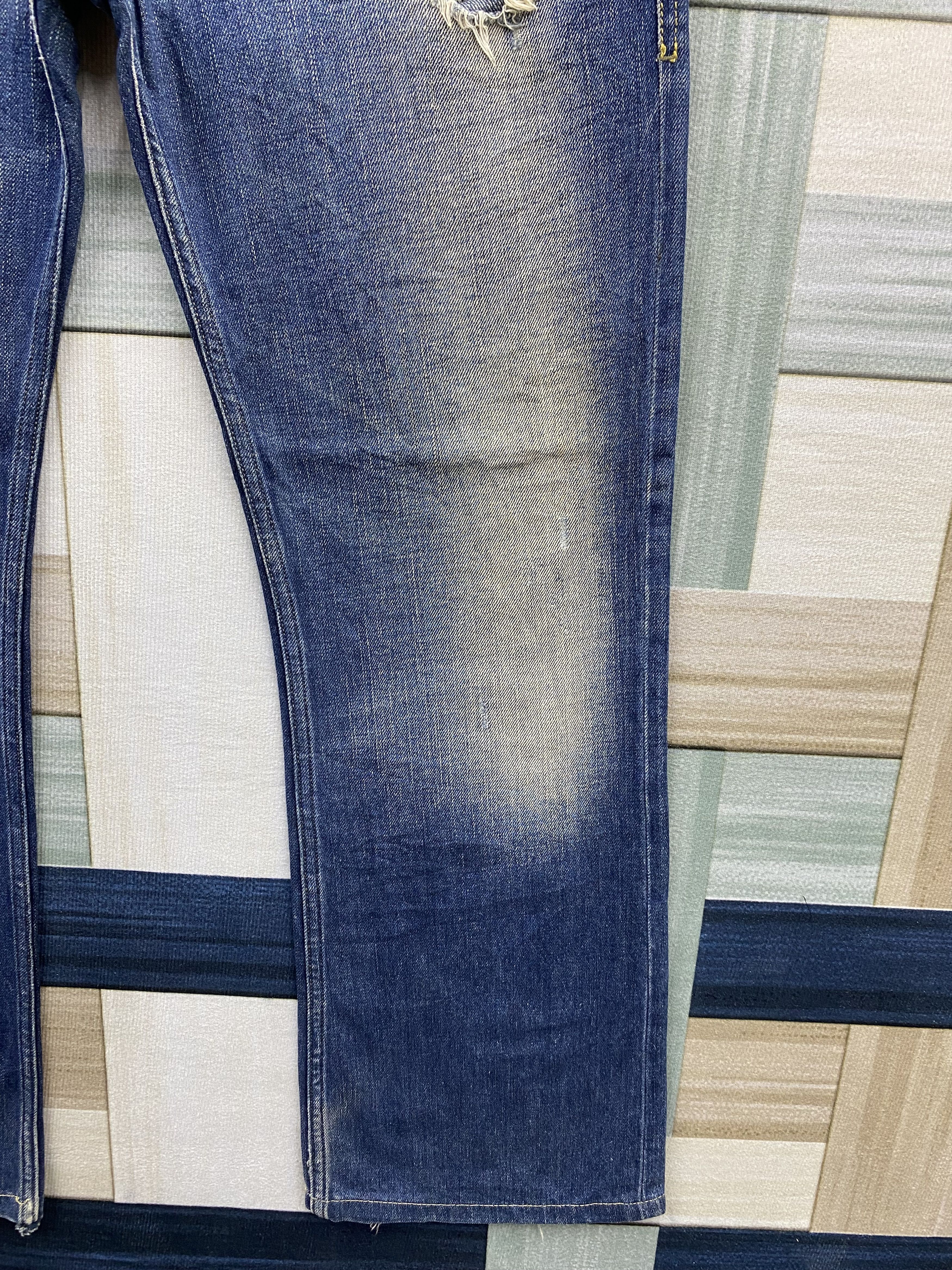 Diesel Vintage Diesel Zatiny Faded Blue Distress Denim Jean Size US 29 - 9 Thumbnail