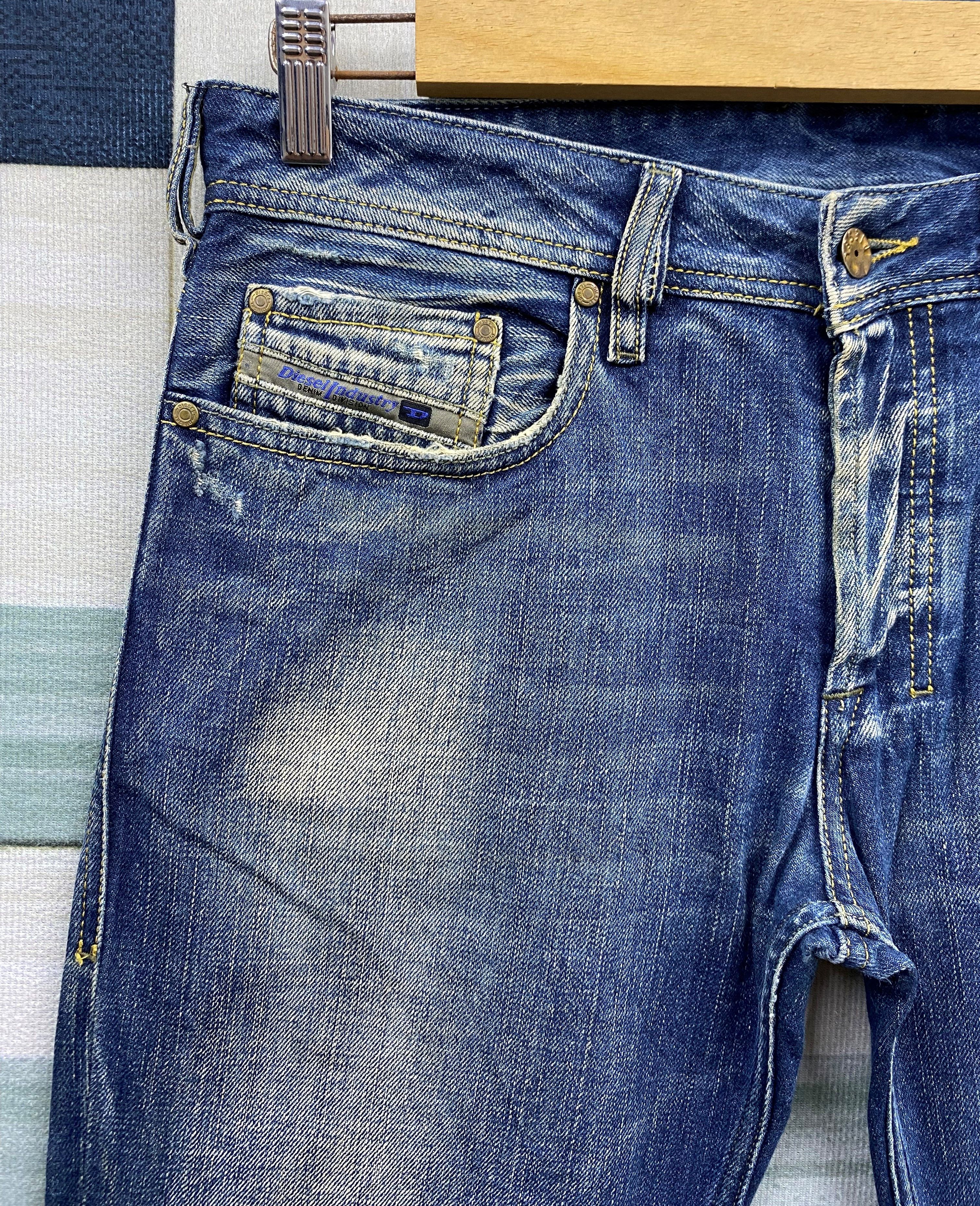 Diesel Vintage Diesel Zatiny Faded Blue Distress Denim Jean Size US 29 - 6 Thumbnail