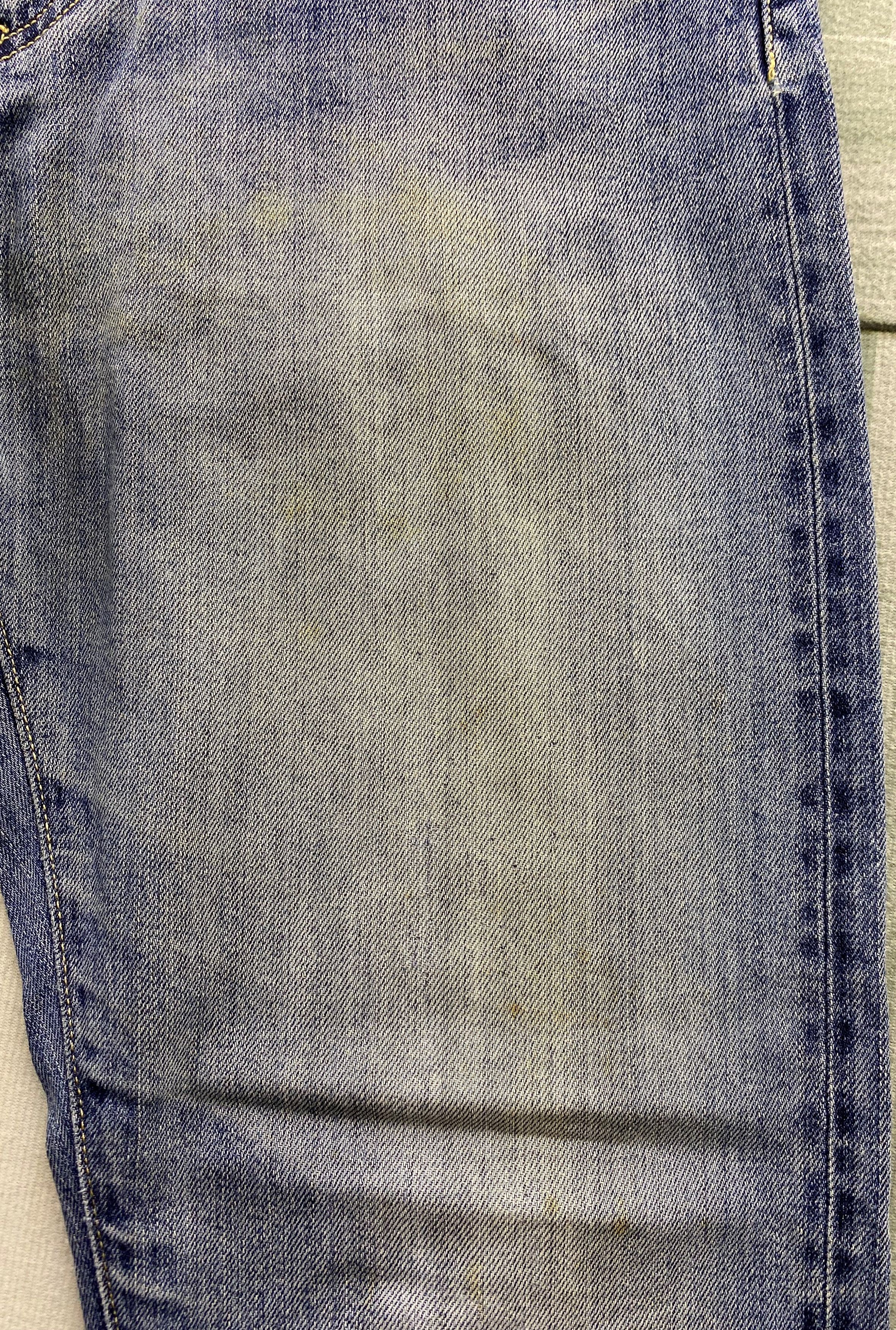 Uniqlo Vintage Uniqlo Selvedge Faded Blue Distress Denim Jean Size US 31 - 15 Thumbnail