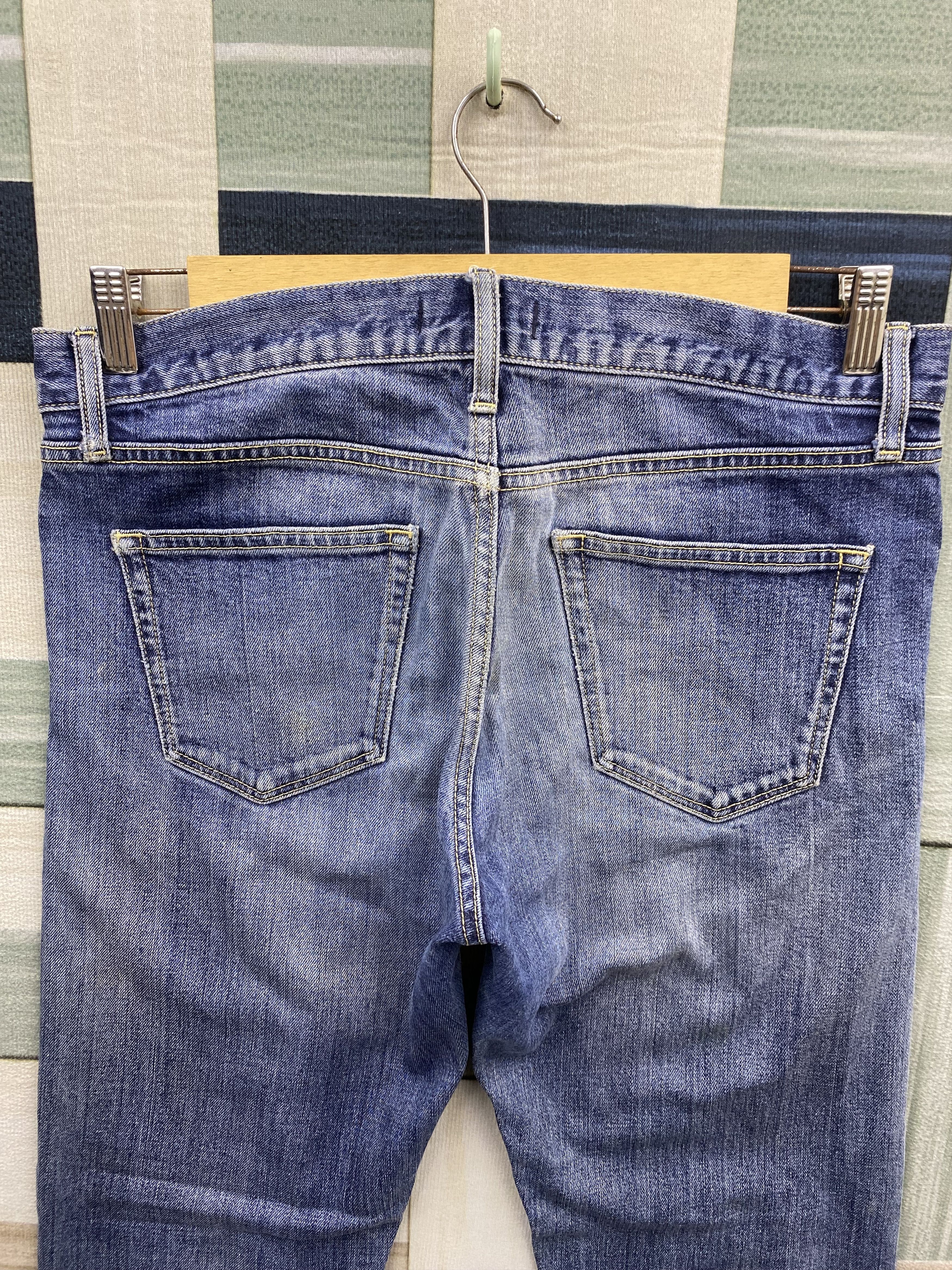 Uniqlo Vintage Uniqlo Selvedge Faded Blue Distress Denim Jean Size US 31 - 4 Thumbnail