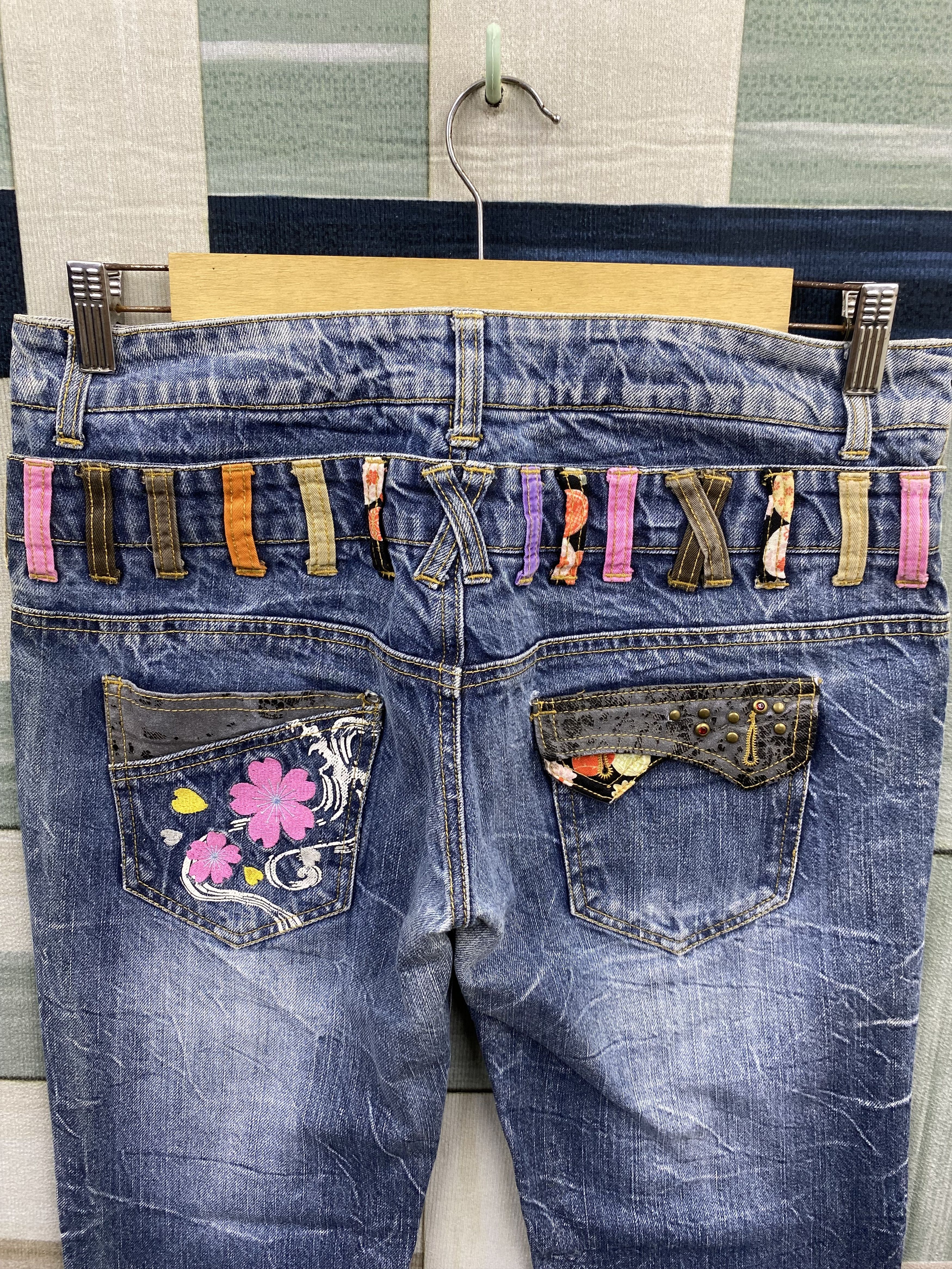 Japanese Brand Vintage Japanese Brand Double Waist Faded Blue Denim Jean Size US 33 - 4 Thumbnail
