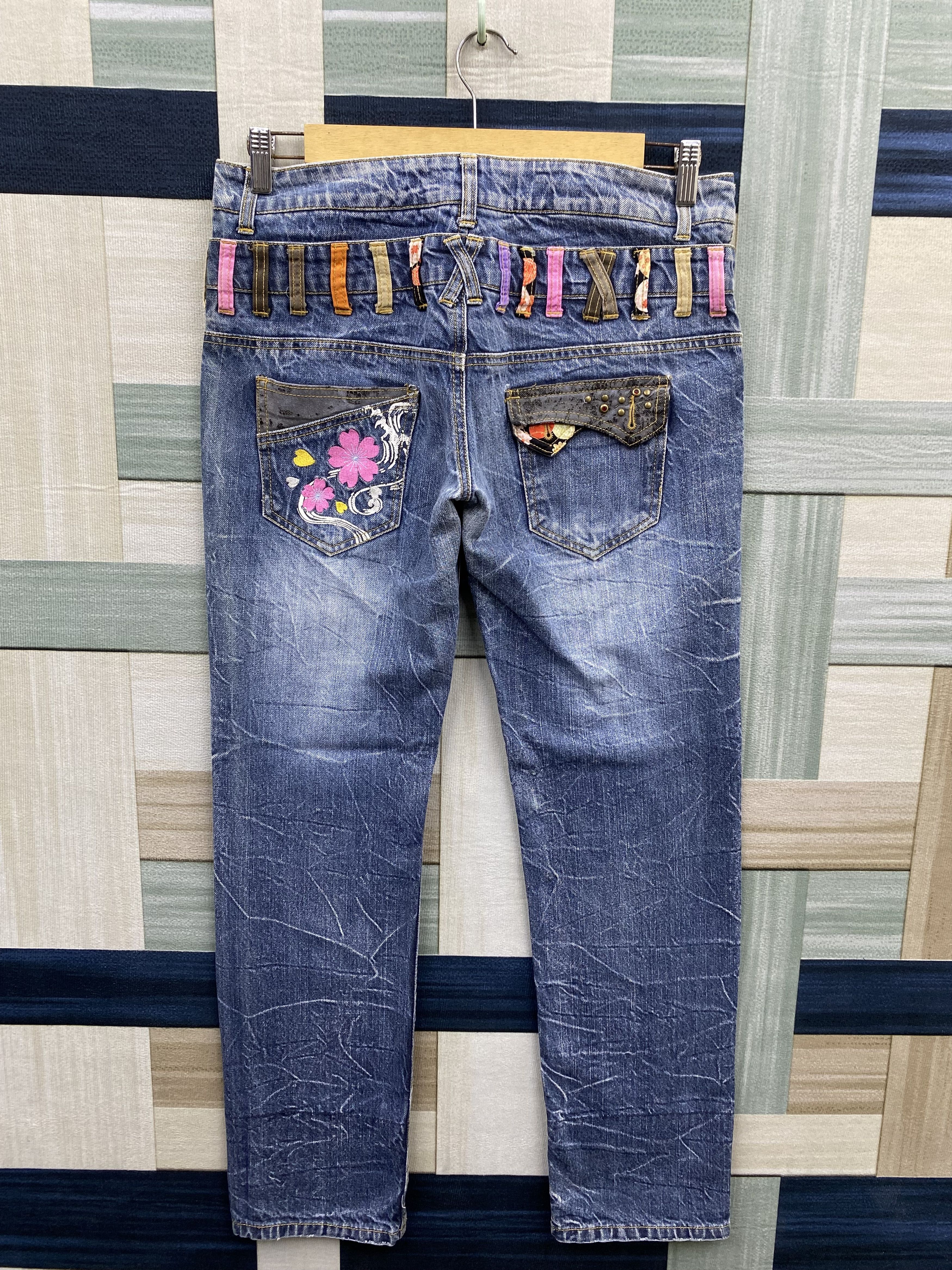 Japanese Brand Vintage Japanese Brand Double Waist Faded Blue Denim Jean Size US 33 - 2 Thumbnail