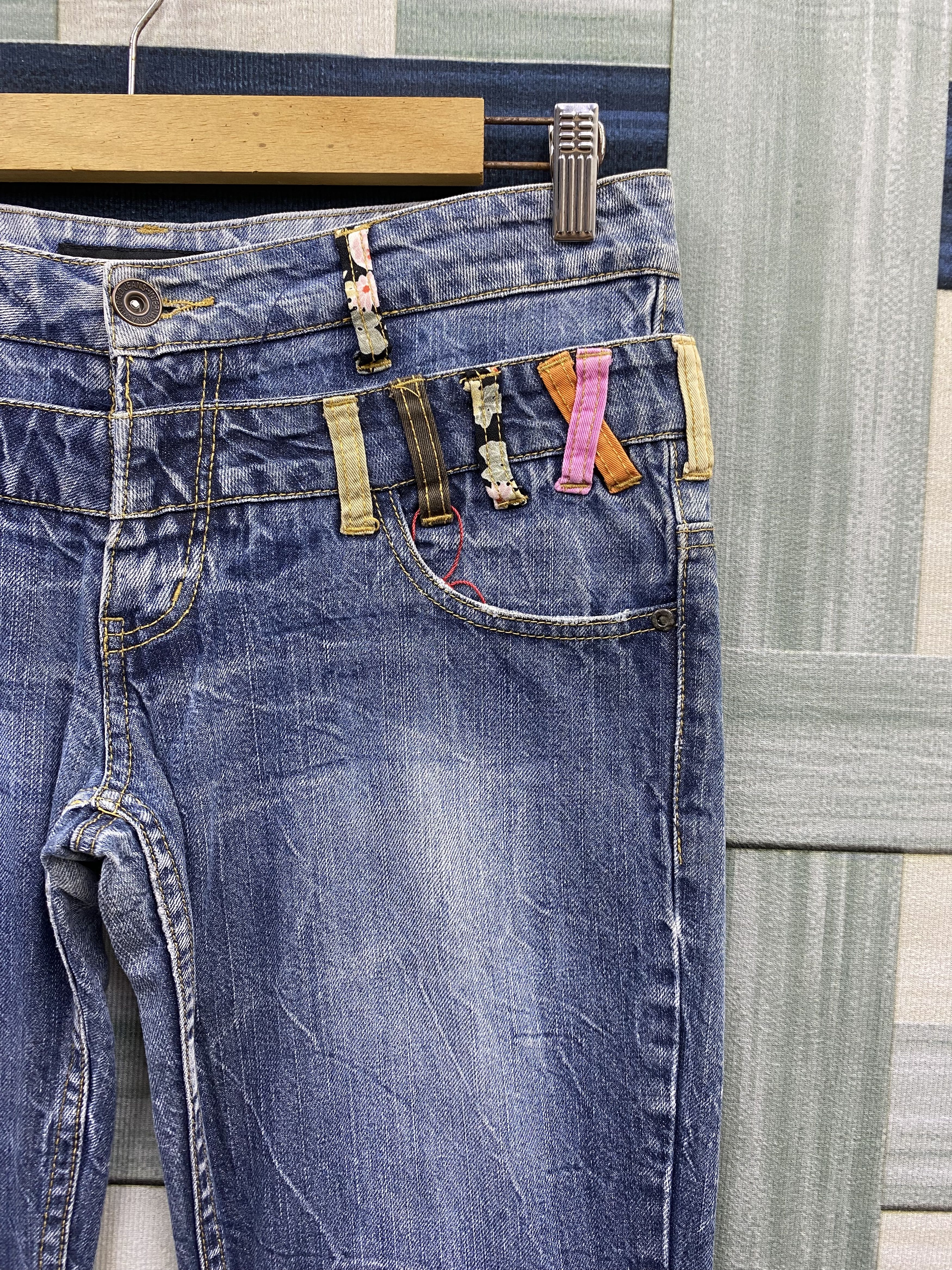 Japanese Brand Vintage Japanese Brand Double Waist Faded Blue Denim Jean Size US 33 - 6 Thumbnail
