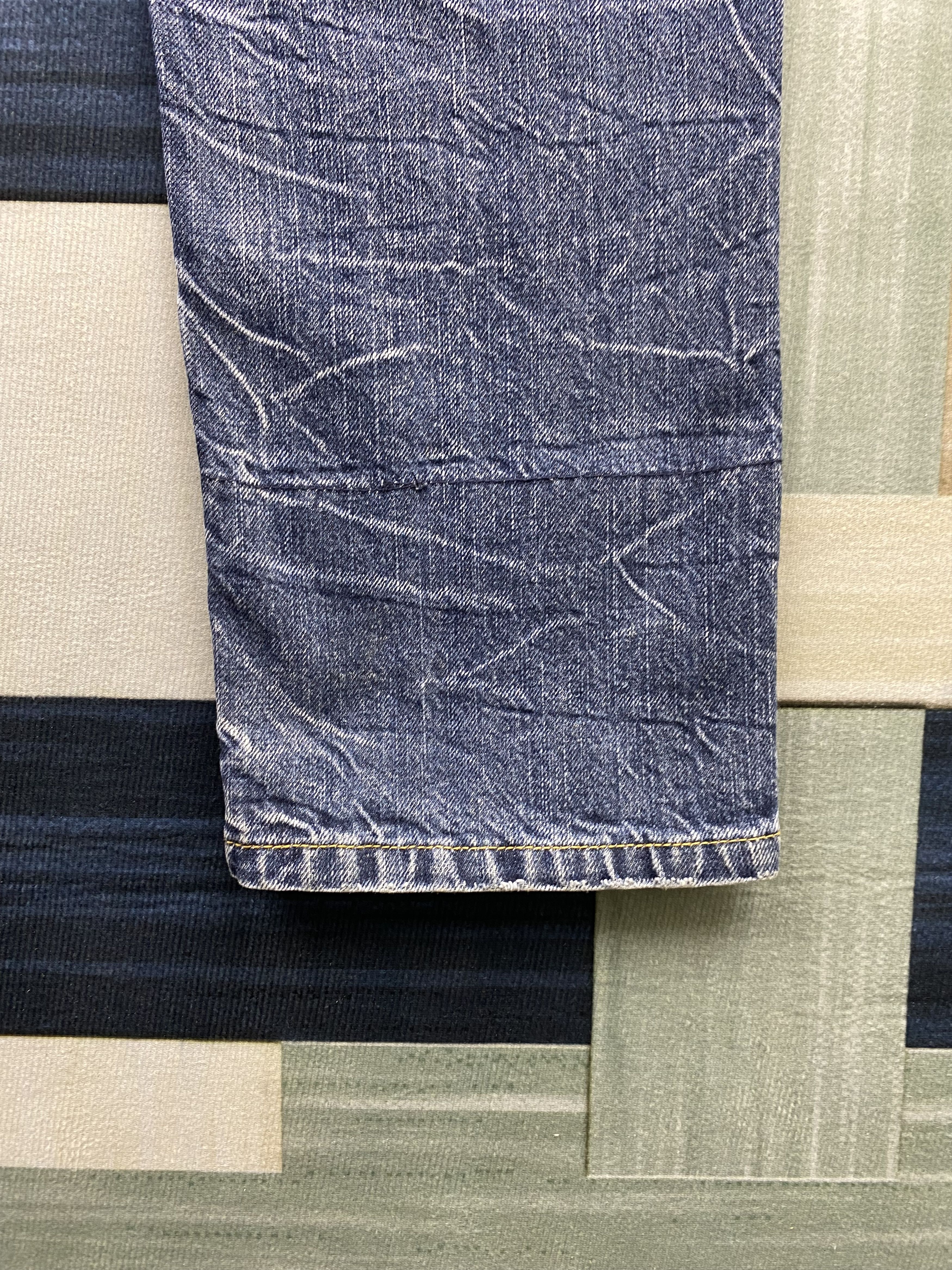 Japanese Brand Vintage Japanese Brand Double Waist Faded Blue Denim Jean Size US 33 - 15 Thumbnail