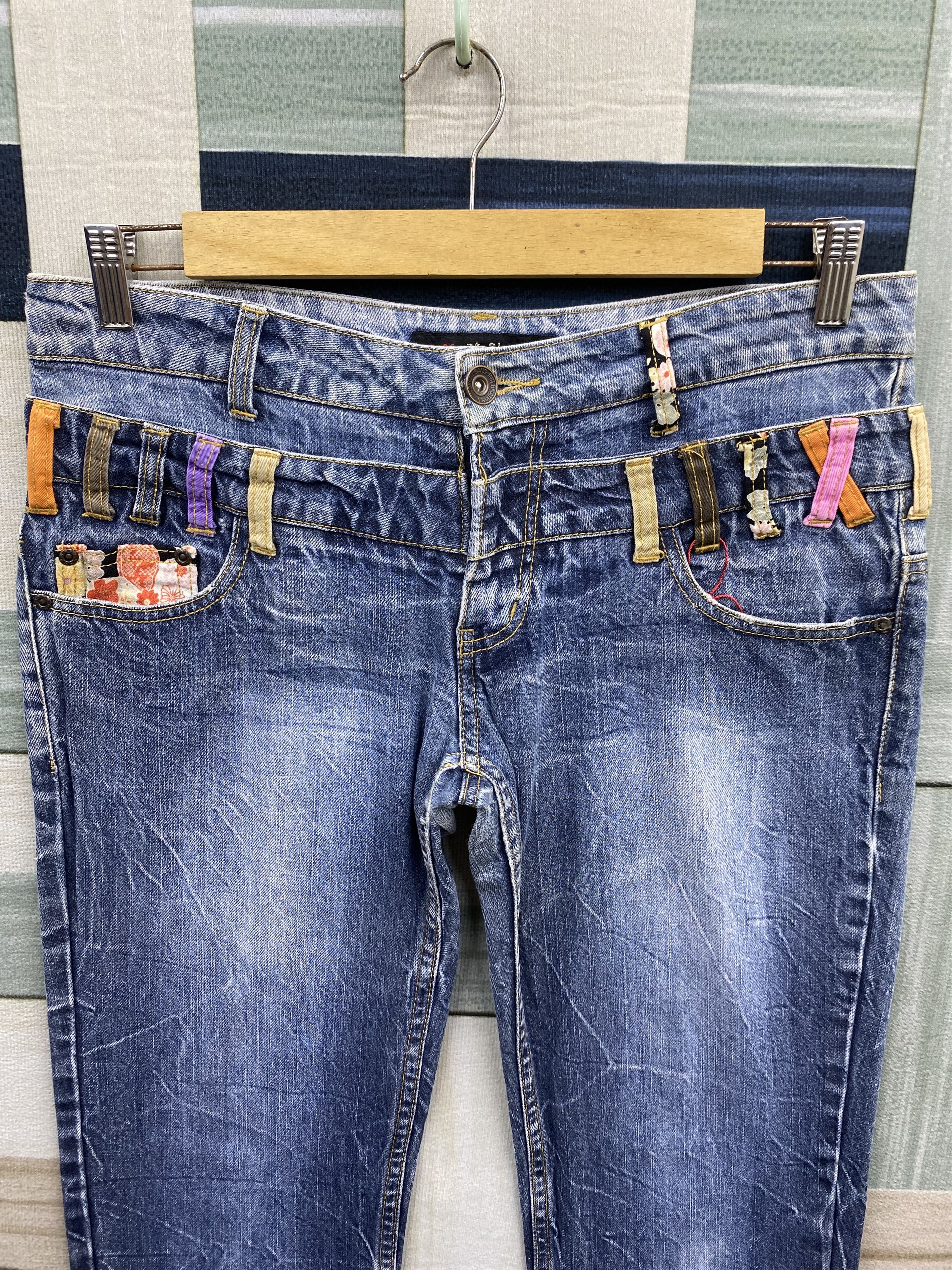 Japanese Brand Vintage Japanese Brand Double Waist Faded Blue Denim Jean Size US 33 - 3 Thumbnail