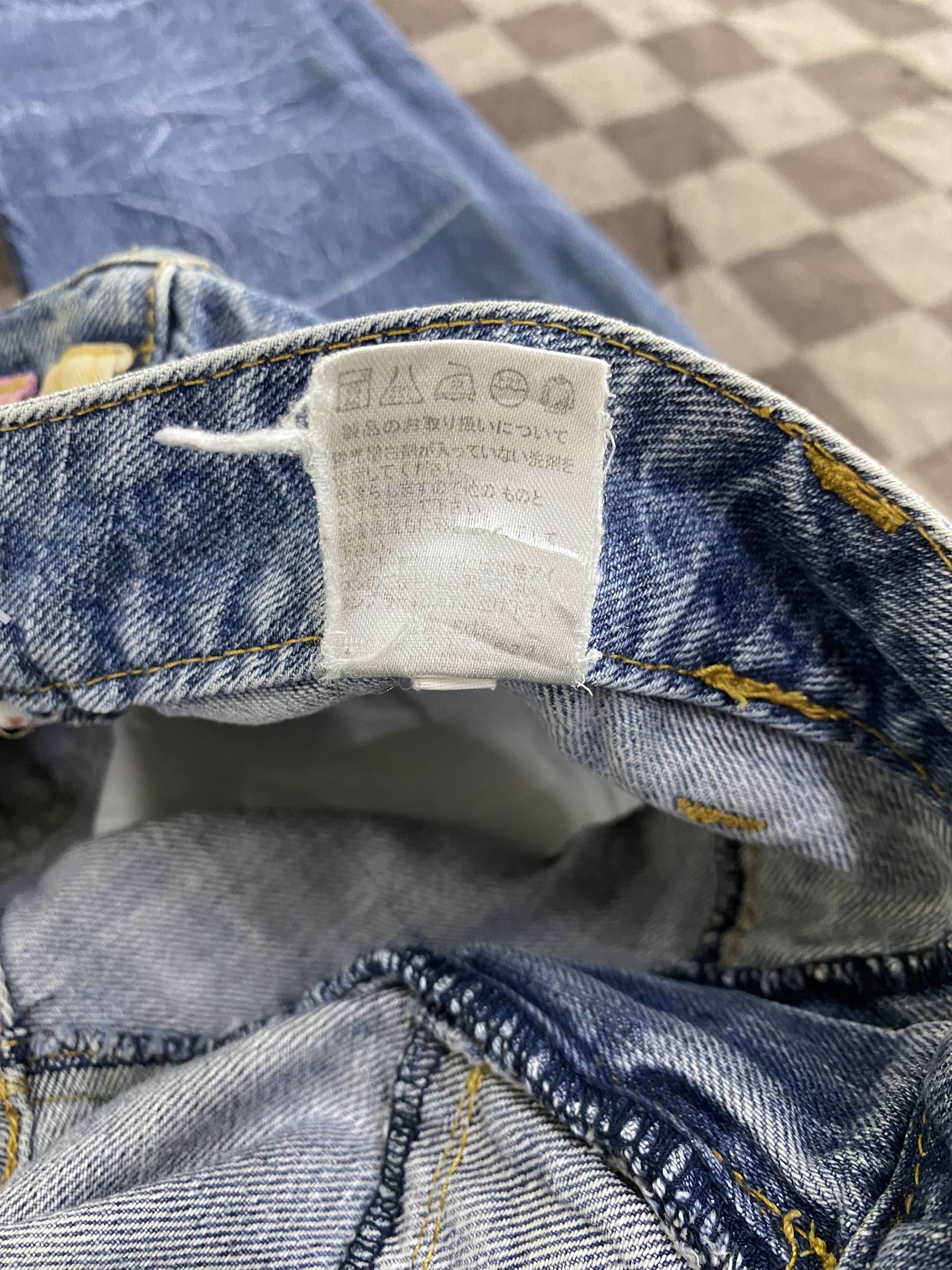 Japanese Brand Vintage Japanese Brand Double Waist Faded Blue Denim Jean Size US 33 - 20 Thumbnail