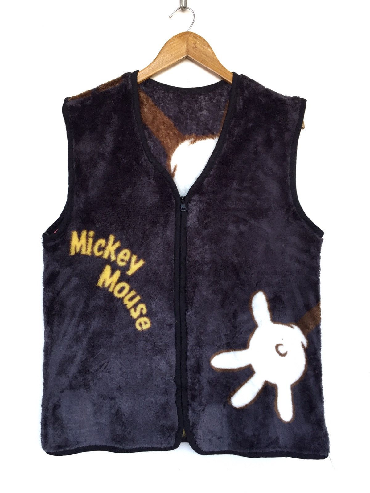 Disney × Mickey Mouse 🔥Mickey Mouse Vest Fleece Zipper Overprint Size US L / EU 52-54 / 3 - 2 Thumbnail