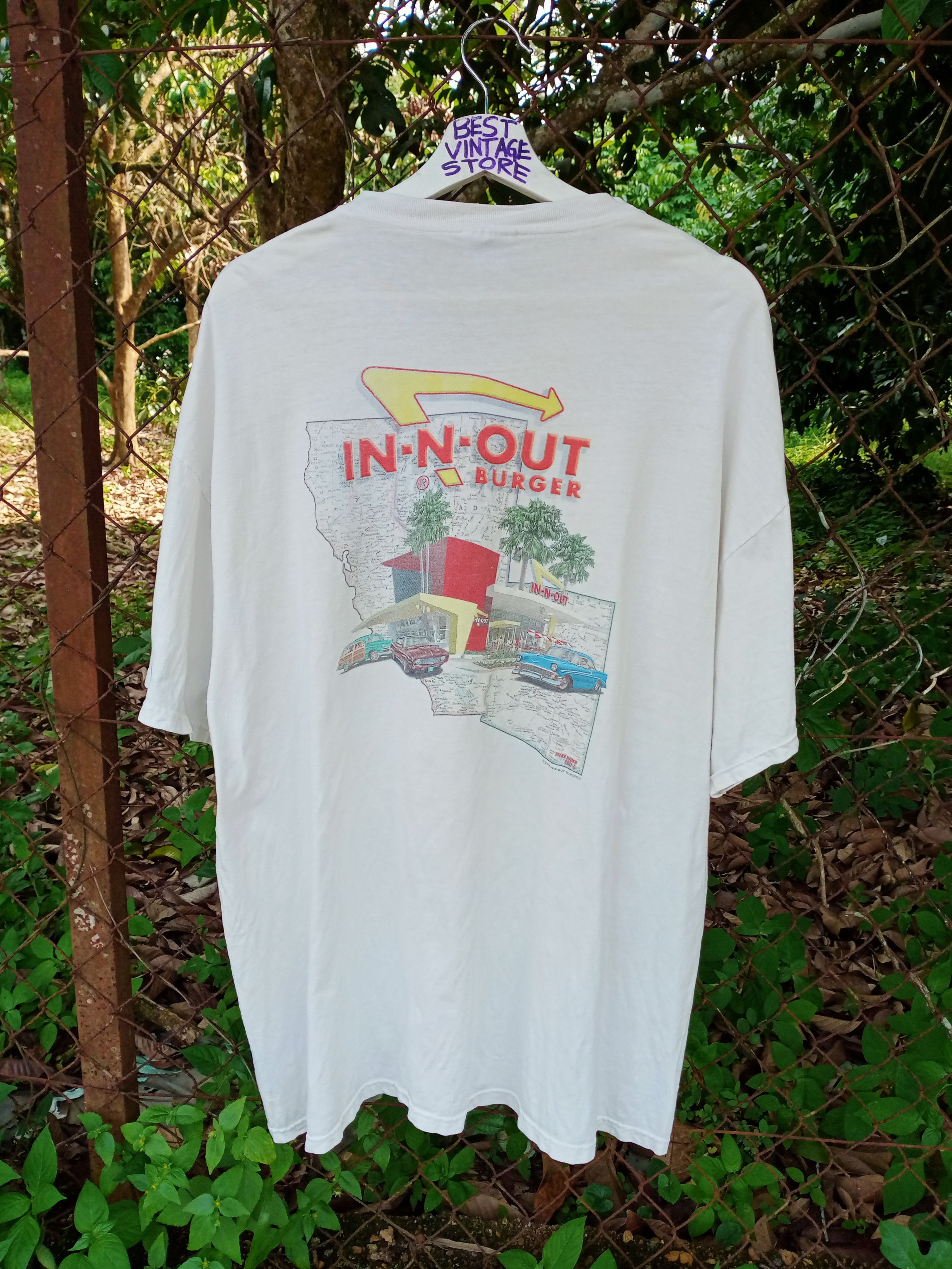 image of In N Out In-N-Out Burger Tshirt in White, Men's (Size XL)
