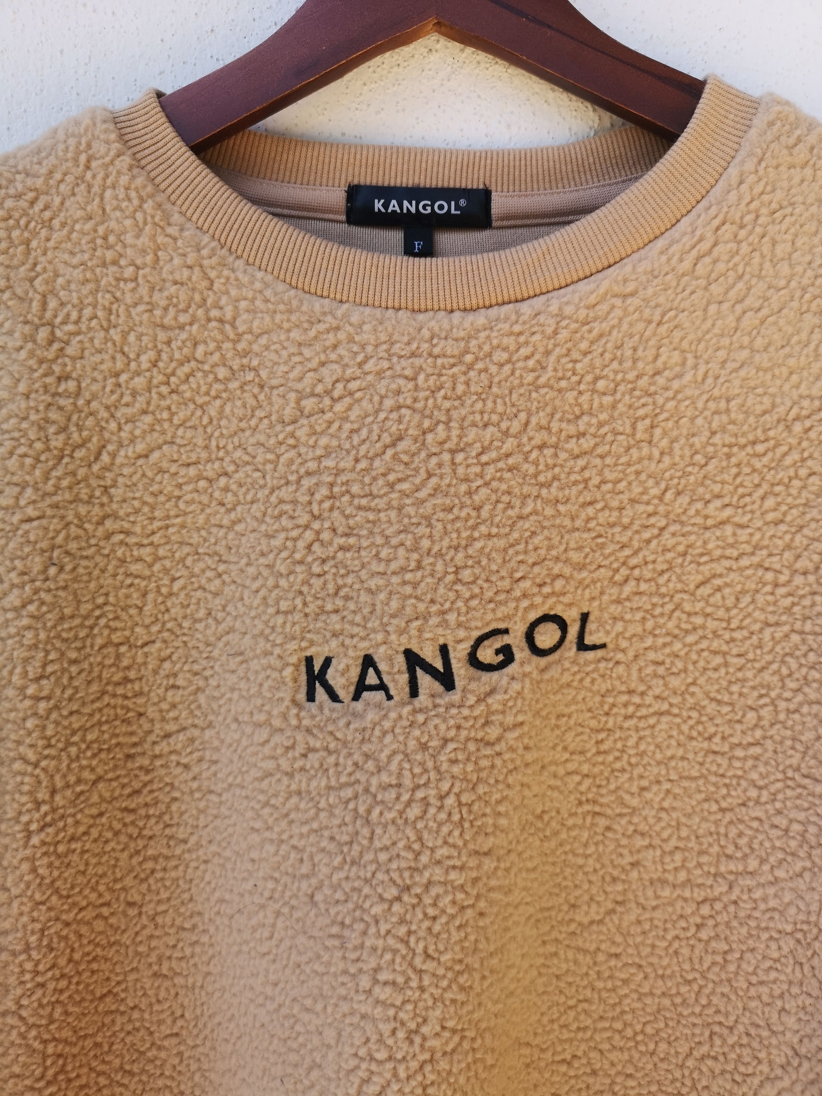 Japanese Brand Kangol Sweatshirt Embroidered Spellout deep pile jacket Size US L / EU 52-54 / 3 - 2 Thumbnail