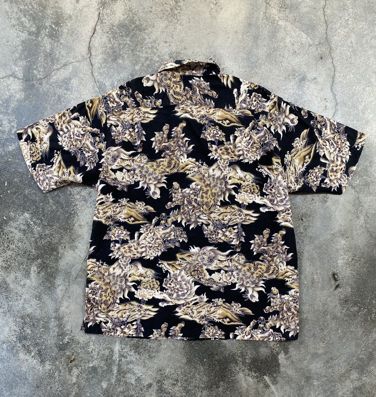 Japanese Brand Vintage G.D.X Printed Dragon Button Ups Size US XL / EU 56 / 4 - 2 Thumbnail