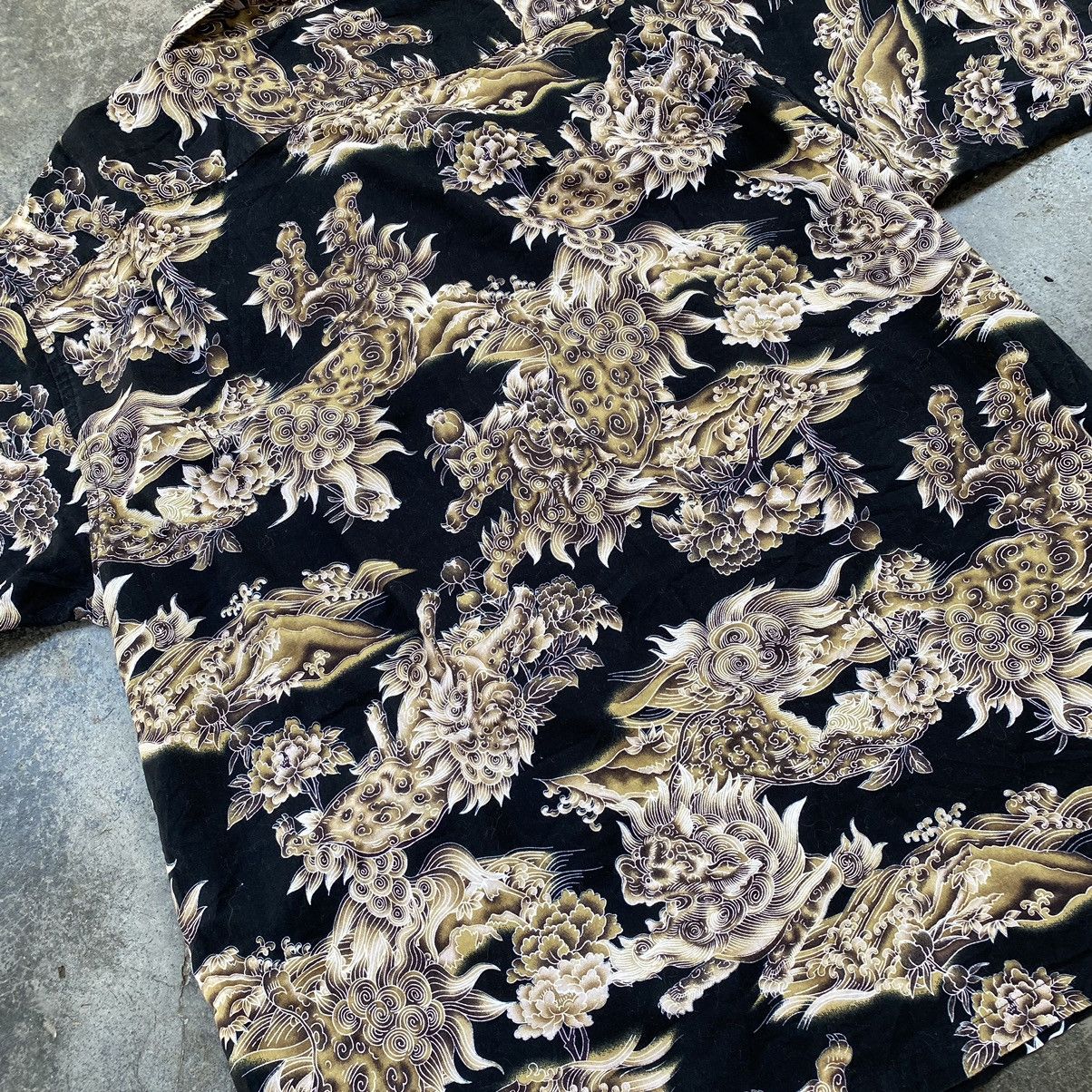 Japanese Brand Vintage G.D.X Printed Dragon Button Ups Size US XL / EU 56 / 4 - 6 Thumbnail