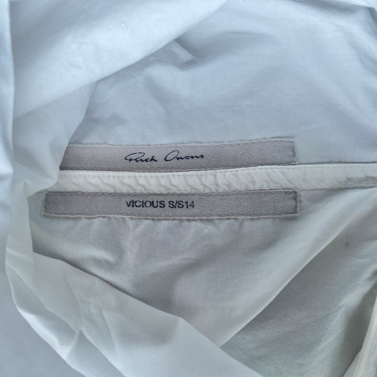 Rick Owens SS14 “Vicious” Milk Cowl Jumbo Tee Size US S / EU 44-46 / 1 - 3 Thumbnail