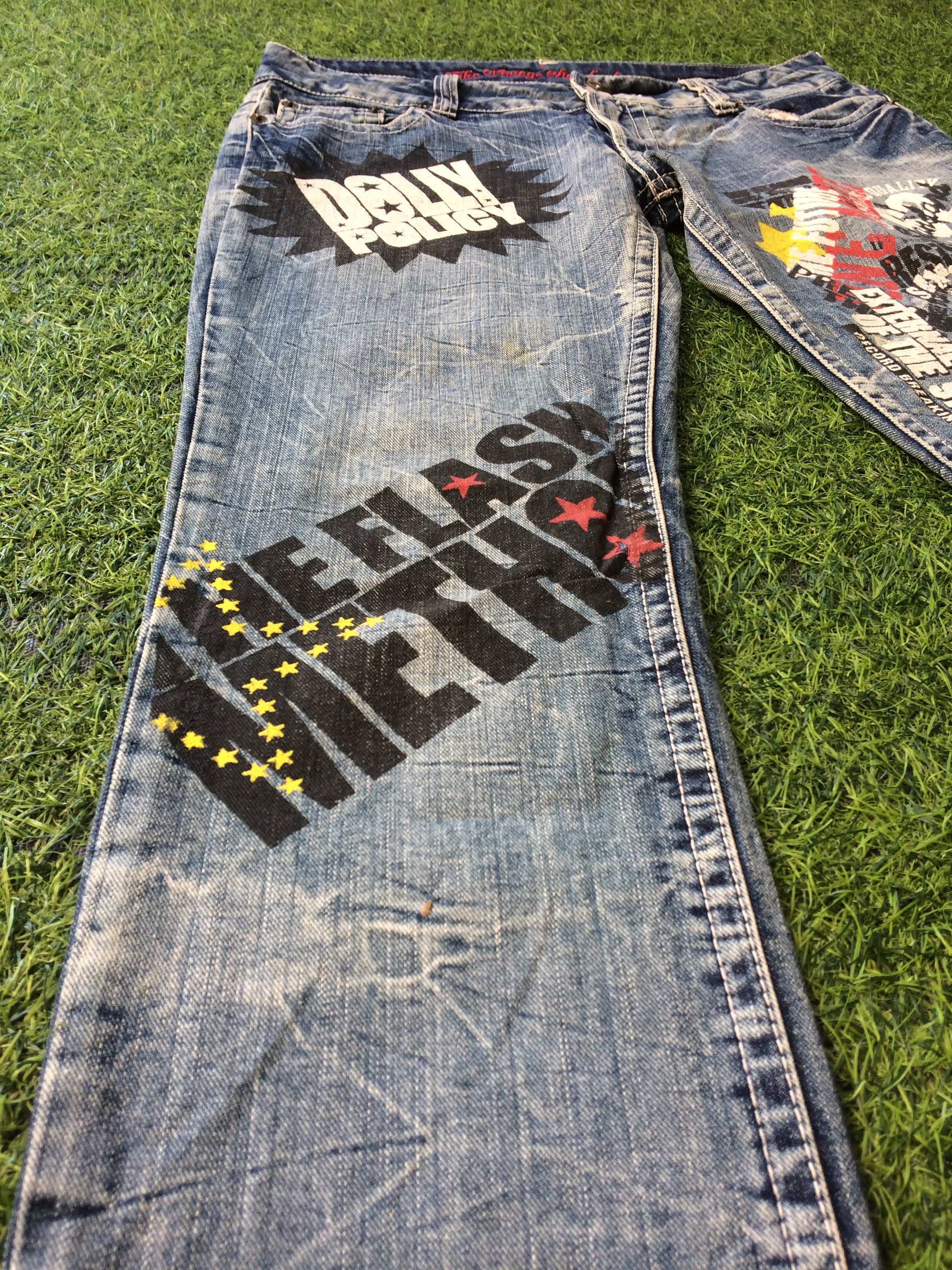 Japanese Brand Japanese Spell Out Printed Jeans Hysteric Style D-516 Size US 30 / EU 46 - 3 Thumbnail