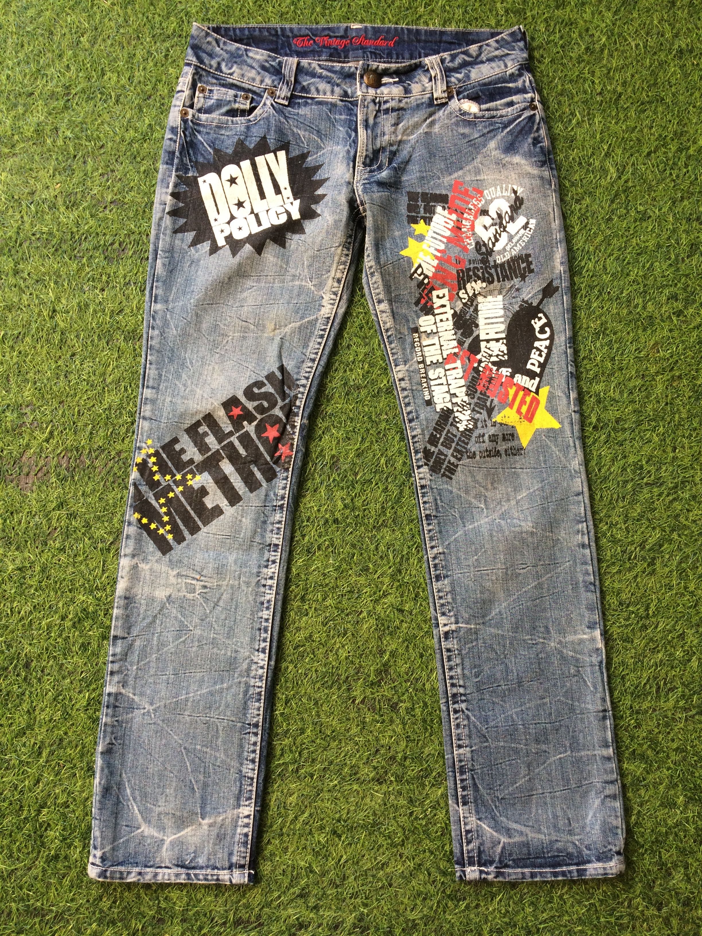 Japanese Brand Japanese Spell Out Printed Jeans Hysteric Style D-516 Size US 30 / EU 46 - 1 Thumbnail