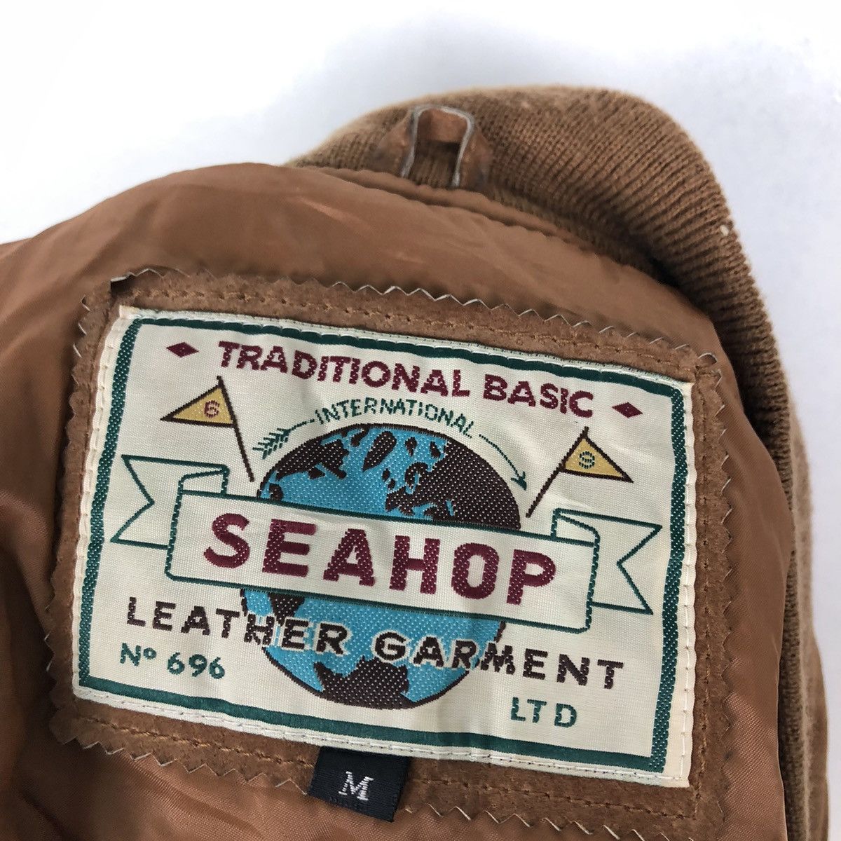Japanese Brand VINTAGE BOMBER LEATHER JACKET SEAHOP JAPAN MADE Size US M / EU 48-50 / 2 - 12 Thumbnail