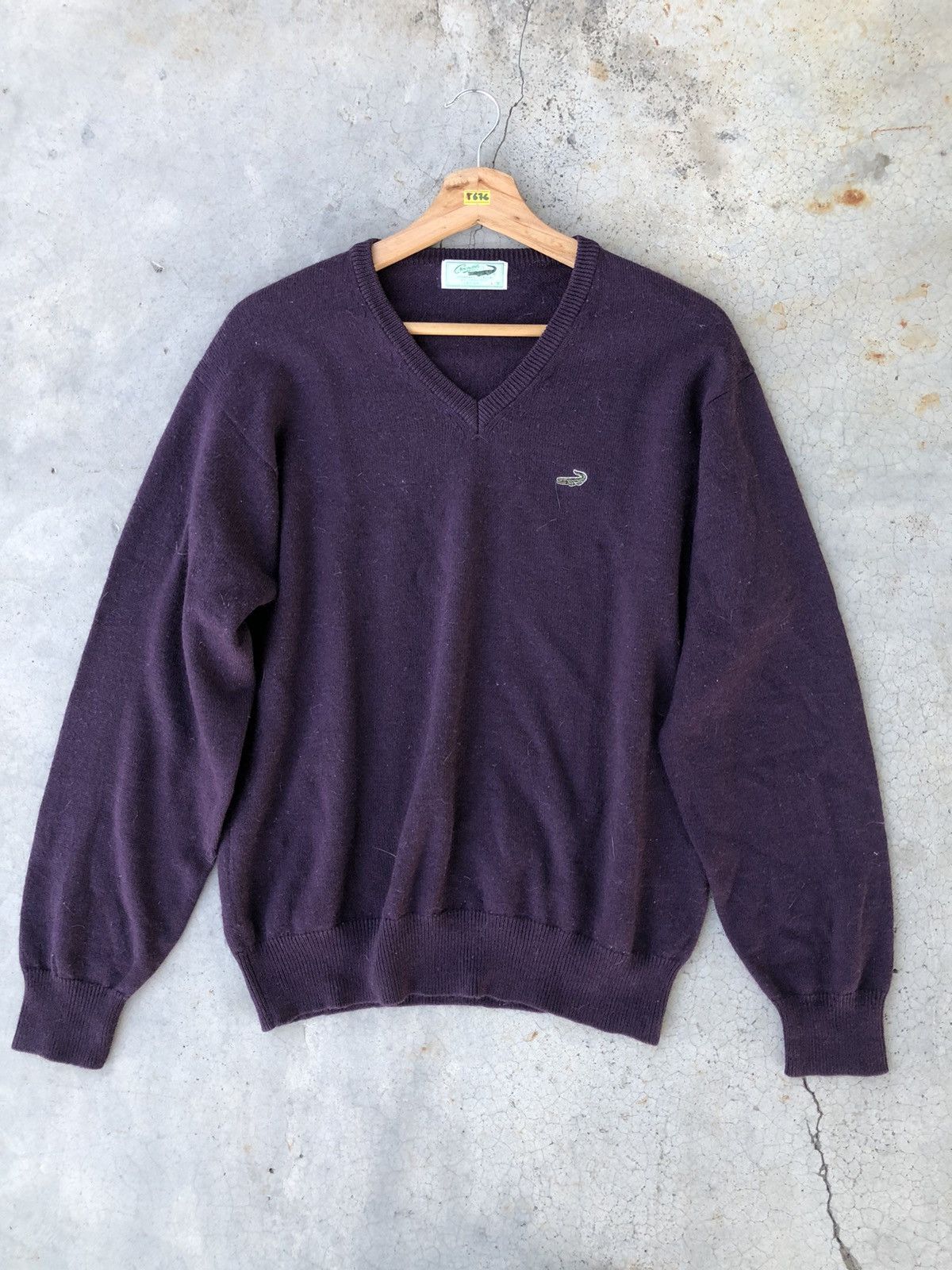 20471120 × Aran Isles Knitwear × Beauty Beast 🔴Vintage Crocodile Plain/Soft Mohair Pullover Knitware Size US L / EU 52-54 / 3 - 1 Thumbnail