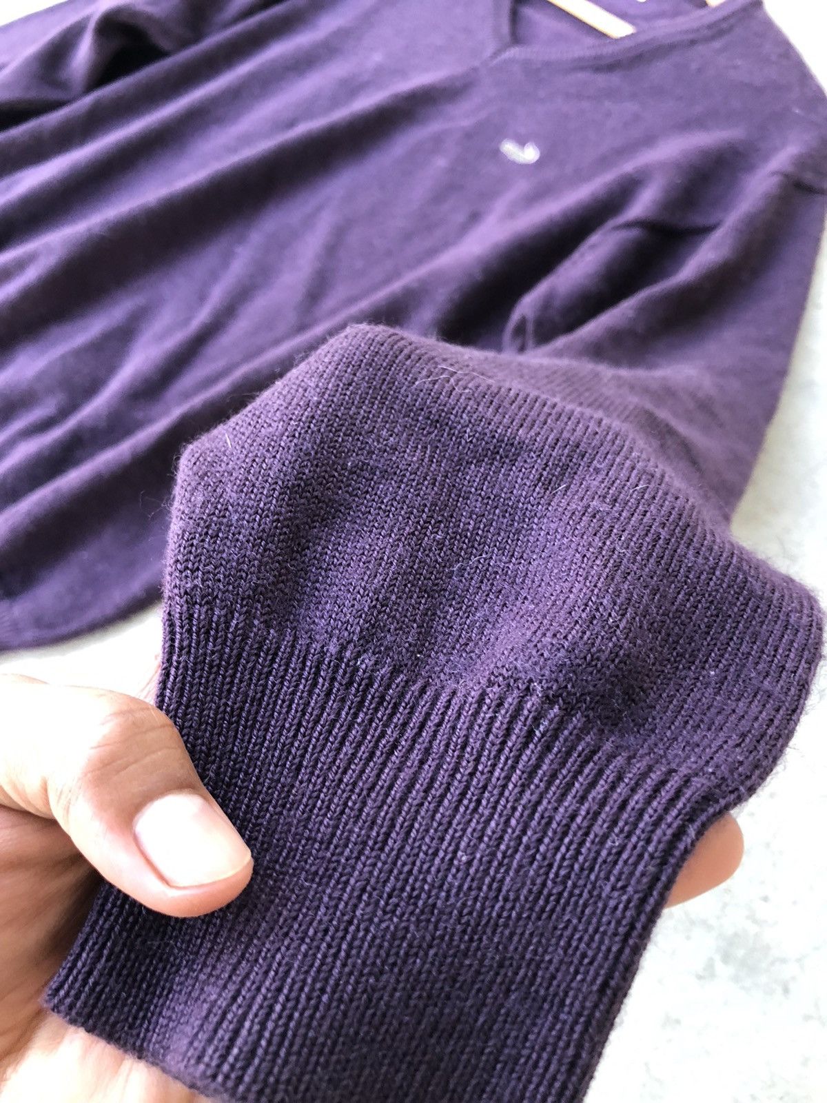 20471120 × Aran Isles Knitwear × Beauty Beast 🔴Vintage Crocodile Plain/Soft Mohair Pullover Knitware Size US L / EU 52-54 / 3 - 4 Thumbnail