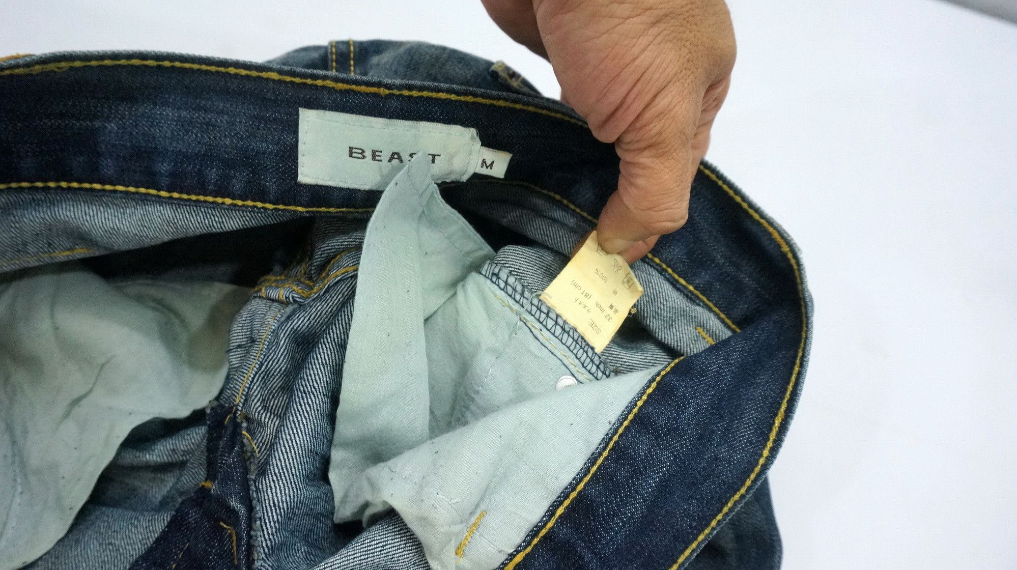 Beauty Beast Vintage BEAST Japan Wide Leg Flare Lowrise Jeans Size US 29 - 16 Thumbnail