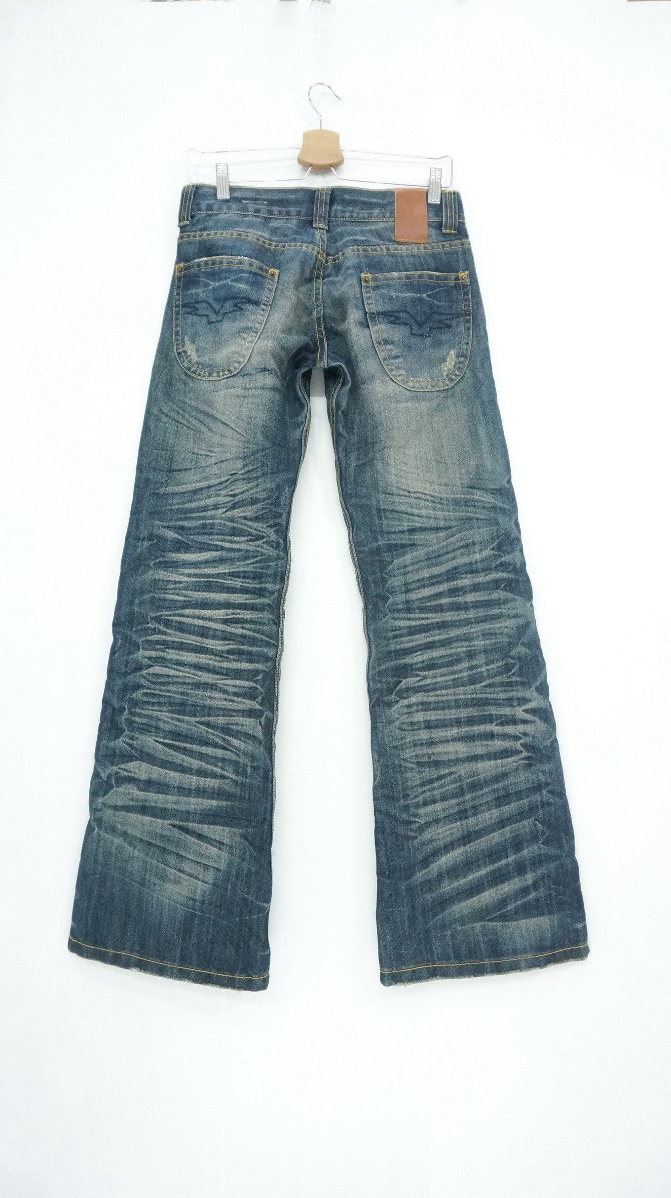 Beauty Beast Vintage BEAST Japan Wide Leg Flare Lowrise Jeans Size US 29 - 3 Thumbnail
