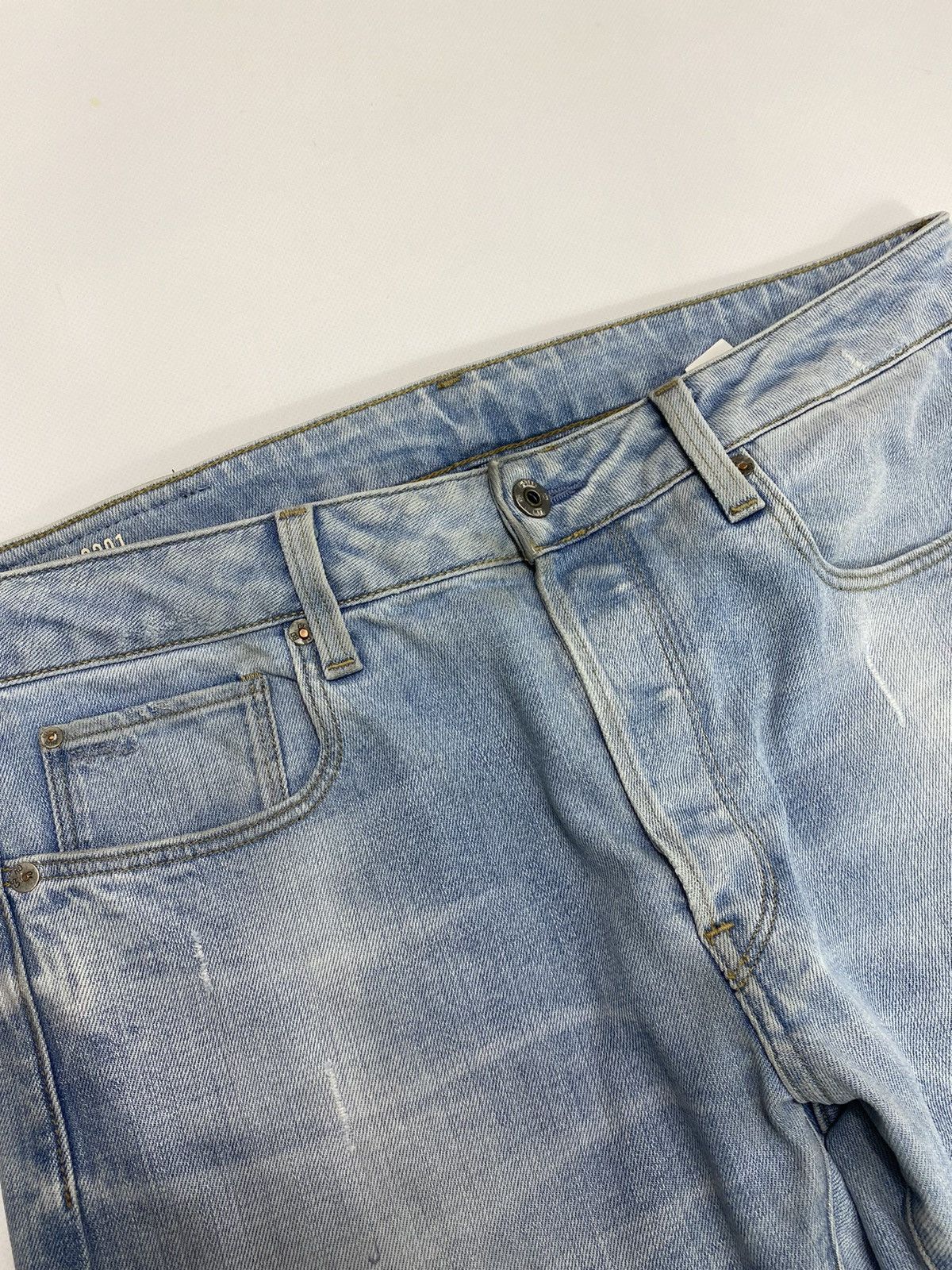 G-Star G-Star 3301 Slim Light Blue Distressed Style Denim Jeans Size US 34 / EU 50 - 5 Thumbnail