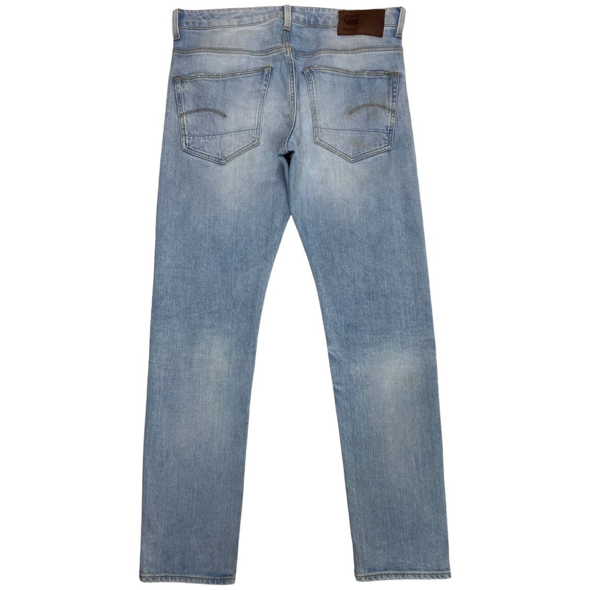 G-Star G-Star 3301 Slim Light Blue Distressed Style Denim Jeans Size US 34 / EU 50 - 2 Thumbnail