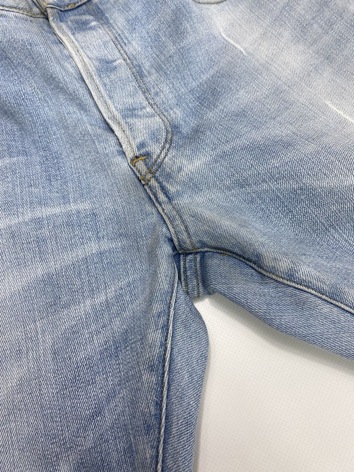 G-Star G-Star 3301 Slim Light Blue Distressed Style Denim Jeans Size US 34 / EU 50 - 4 Thumbnail