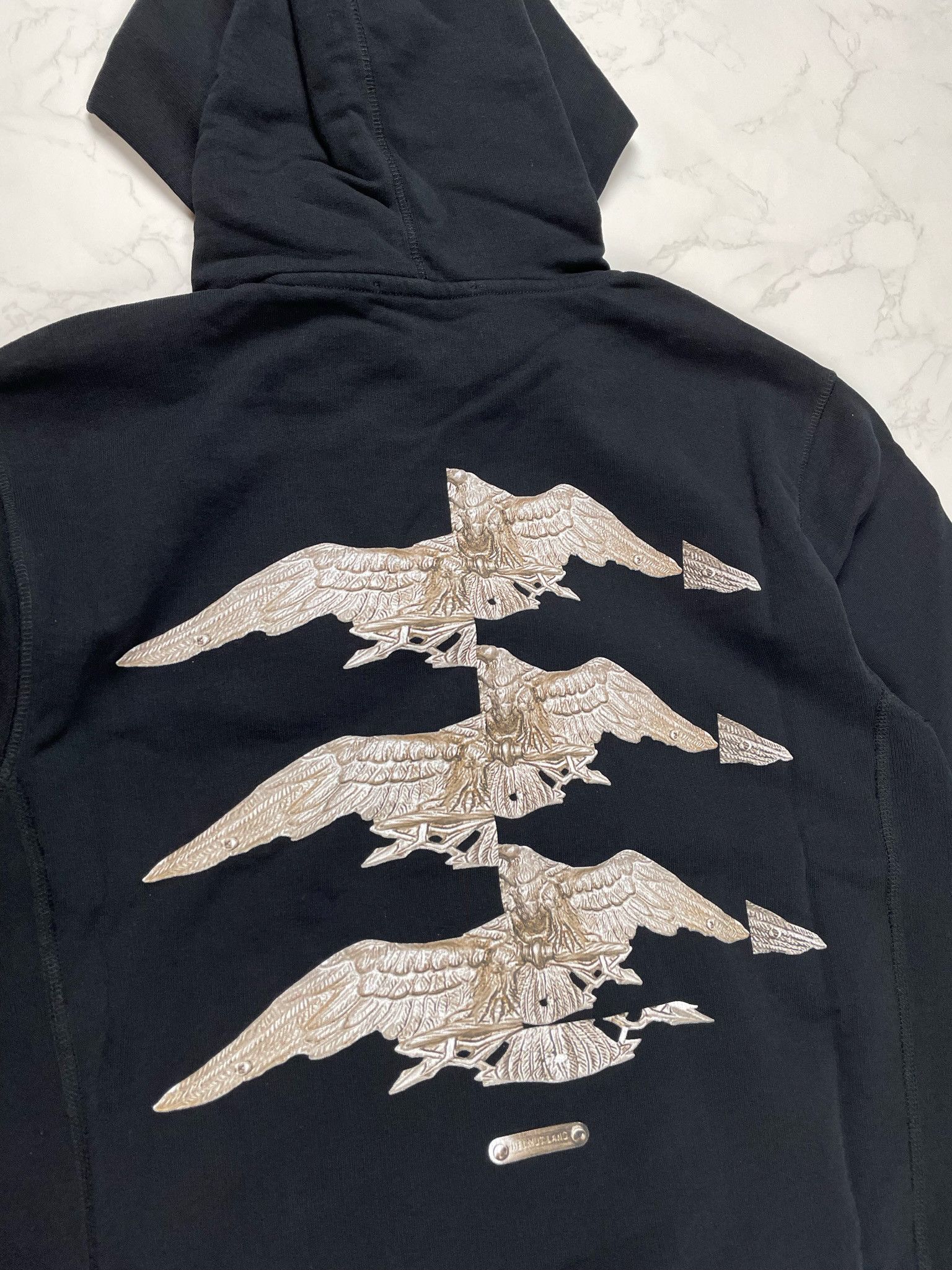 Helmut Lang 🔥[SALE]🔥 Helmut Lang 3 Eagles Black Standard Hoodie Size US S / EU 44-46 / 1 - 13 Thumbnail