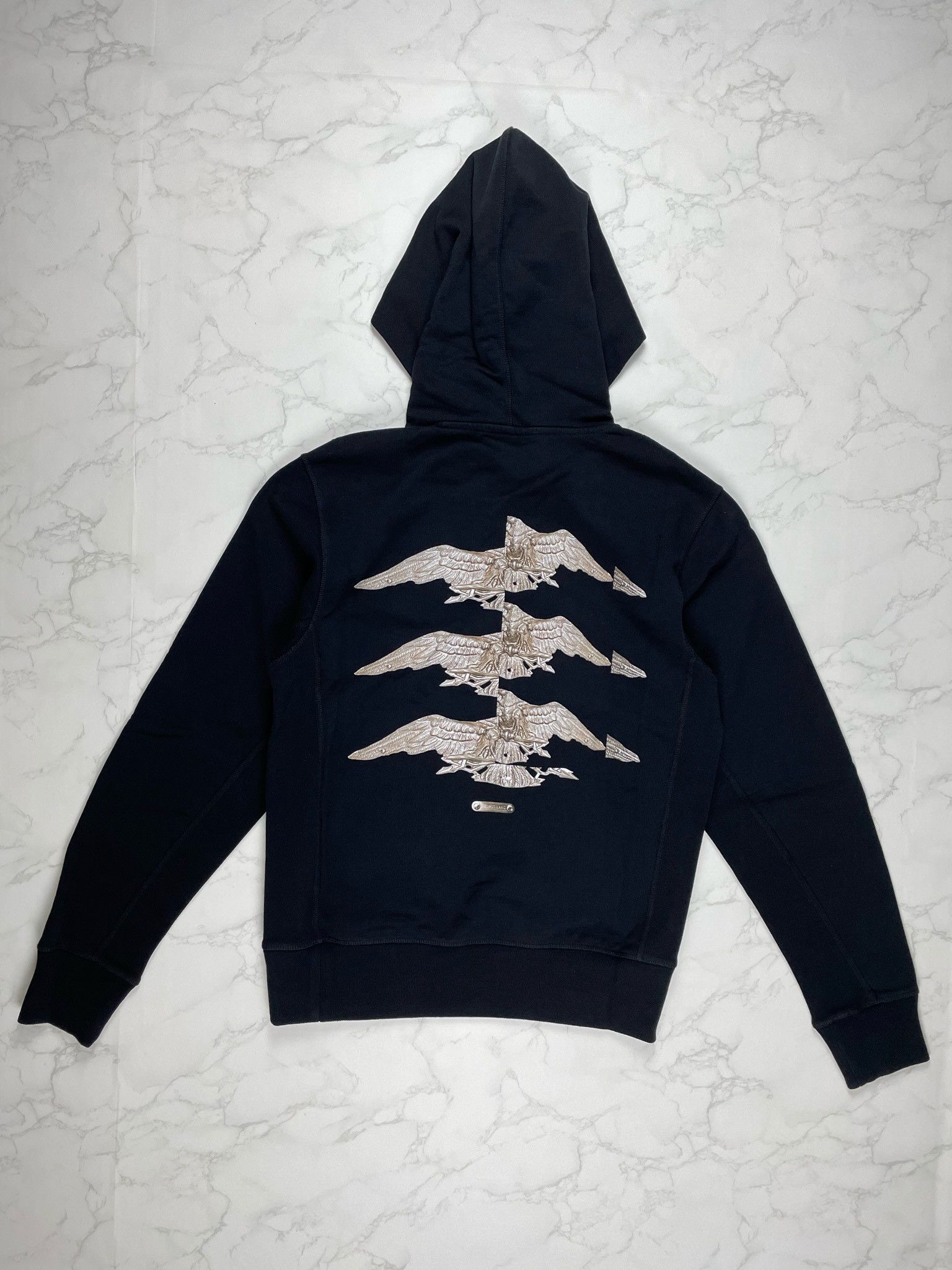 Helmut Lang 🔥[SALE]🔥 Helmut Lang 3 Eagles Black Standard Hoodie Size US S / EU 44-46 / 1 - 2 Thumbnail