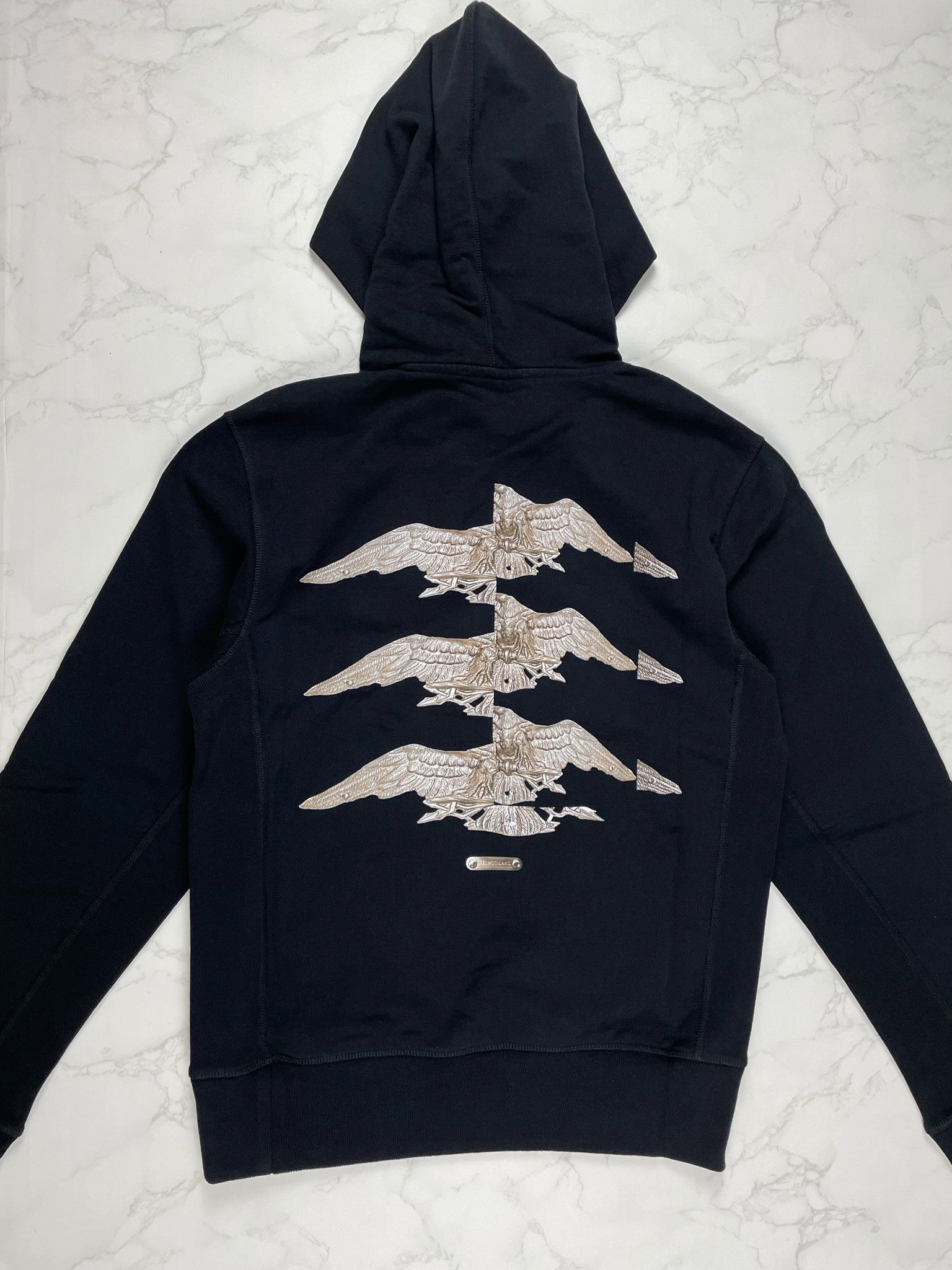 Helmut Lang 🔥[SALE]🔥 Helmut Lang 3 Eagles Black Standard Hoodie Size US S / EU 44-46 / 1 - 12 Thumbnail