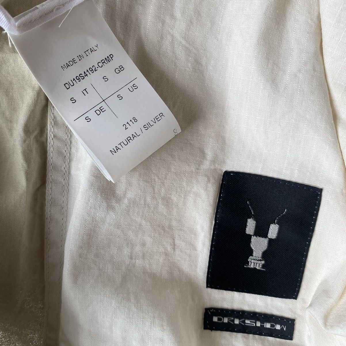 Rick Owens × Rick Owens Drkshdw SS19 Natural/Silver Sleeveless Top Size US S / EU 44-46 / 1 - 4 Thumbnail