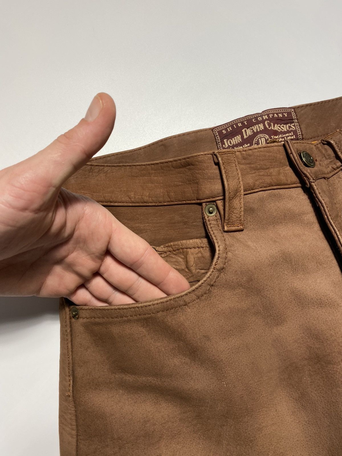 Leather Vintage Marlboro Classics leather pants Kanye West style Size US 31 - 5 Thumbnail